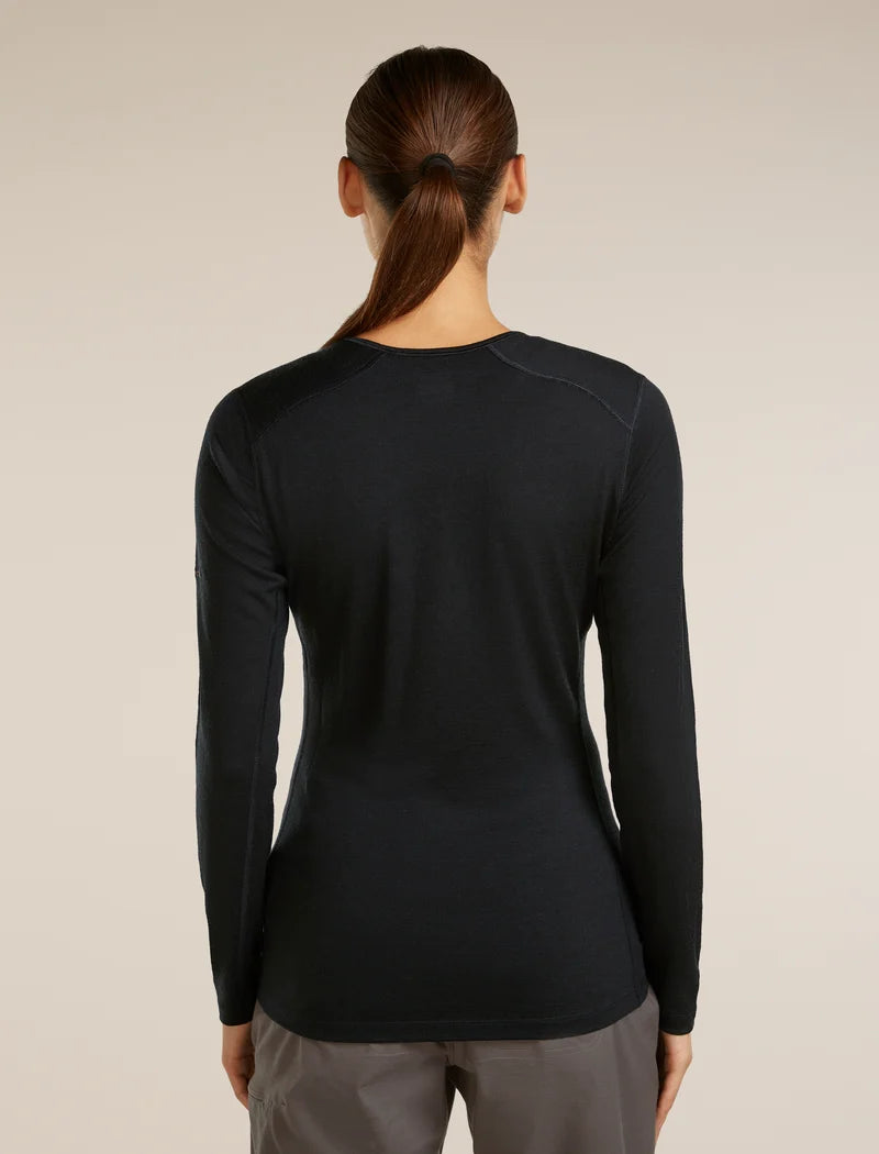 Icebreaker Womens Merino 200 Oasis LS Crewe Sunrise Summit