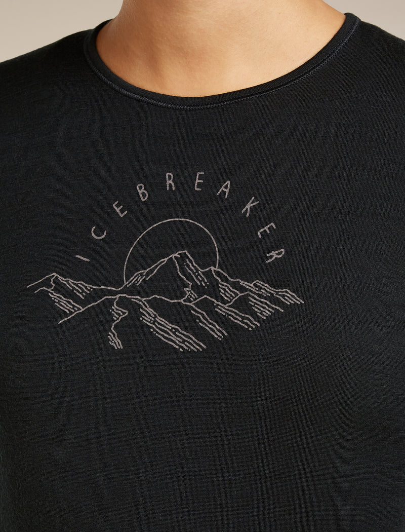 Icebreaker Womens Merino 200 Oasis LS Crewe Sunrise Summit