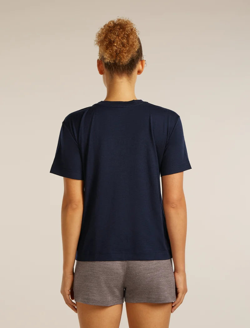 Icebreaker Womens Merino 150 Tech Lite SS Relaxed V Neck Tee