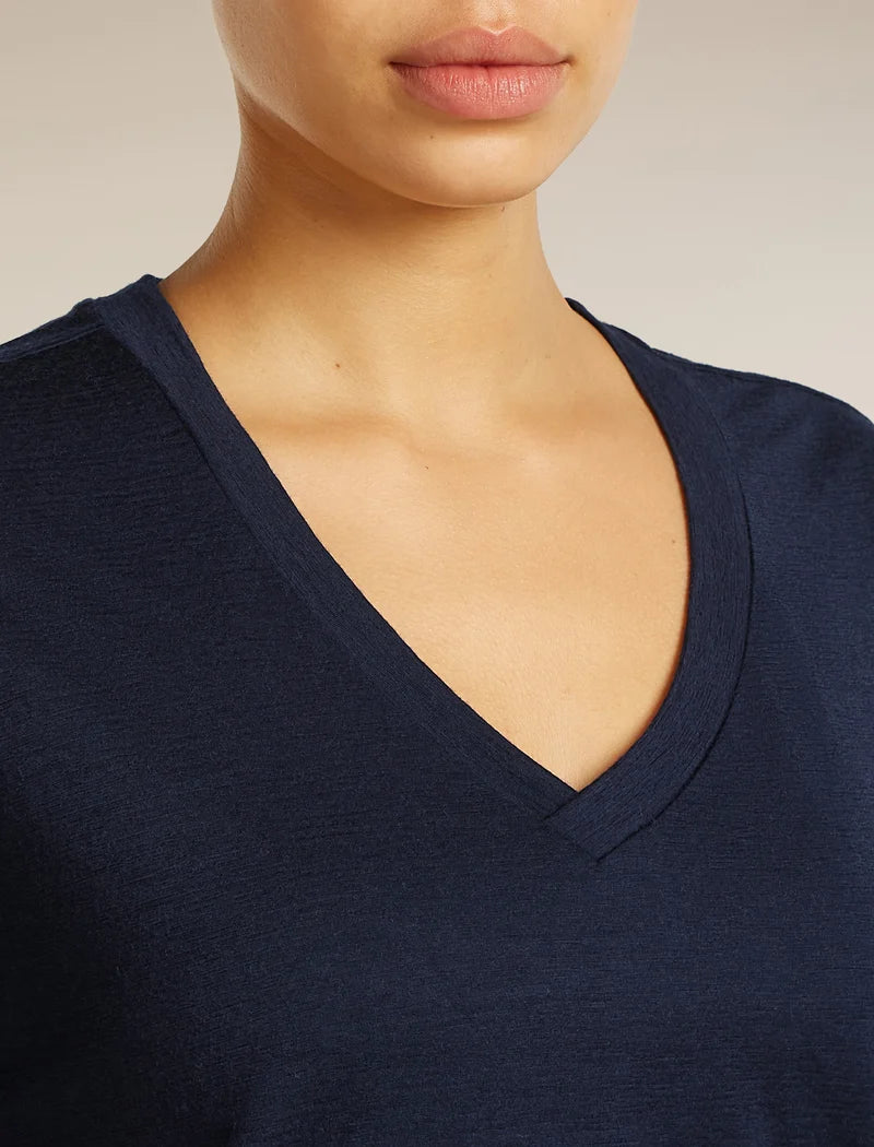 Icebreaker Womens Merino 150 Tech Lite SS Relaxed V Neck Tee