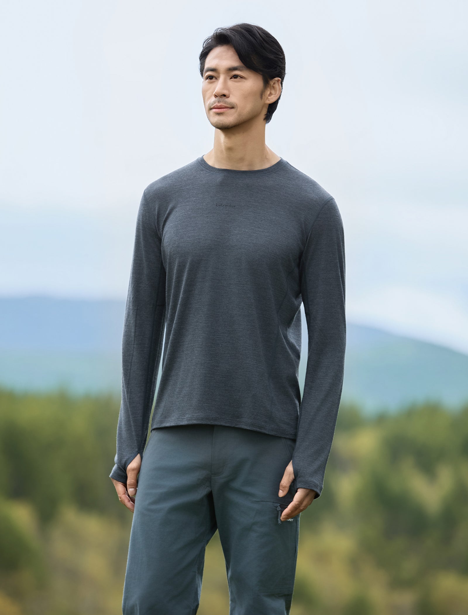 Icebreaker Mens 200 MerinoFine Ace LS Crewe