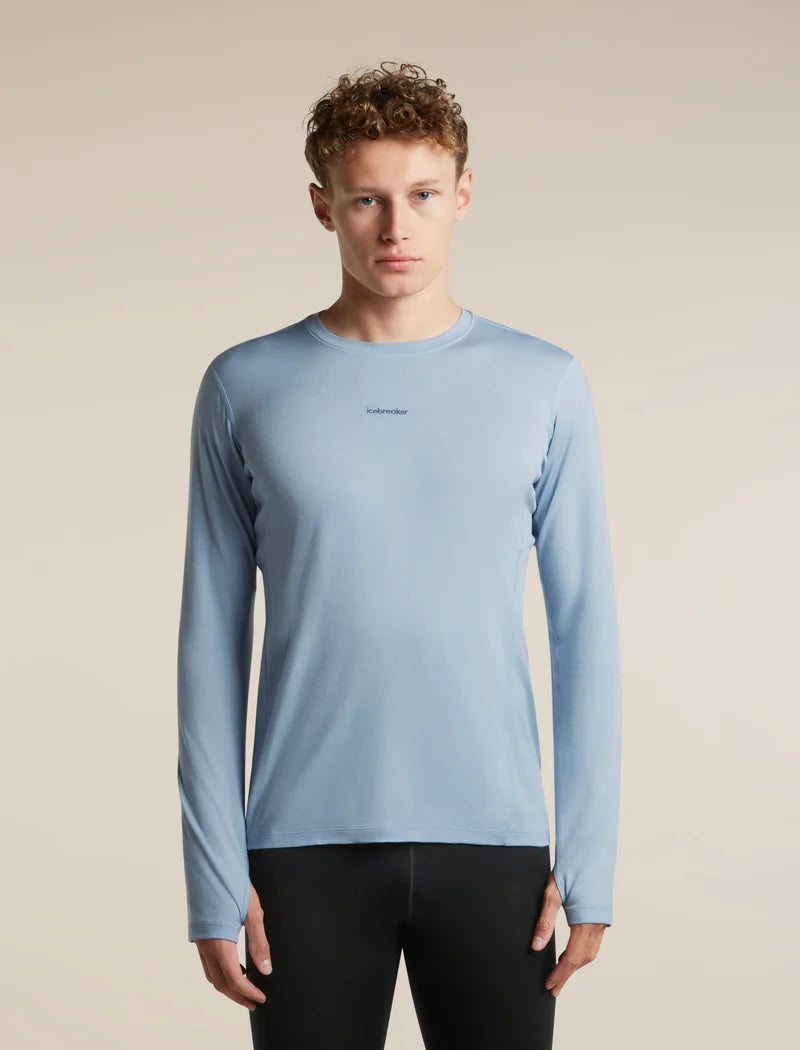 Icebreaker Mens 200 MerinoFine Ace LS Crewe Zinc Blue