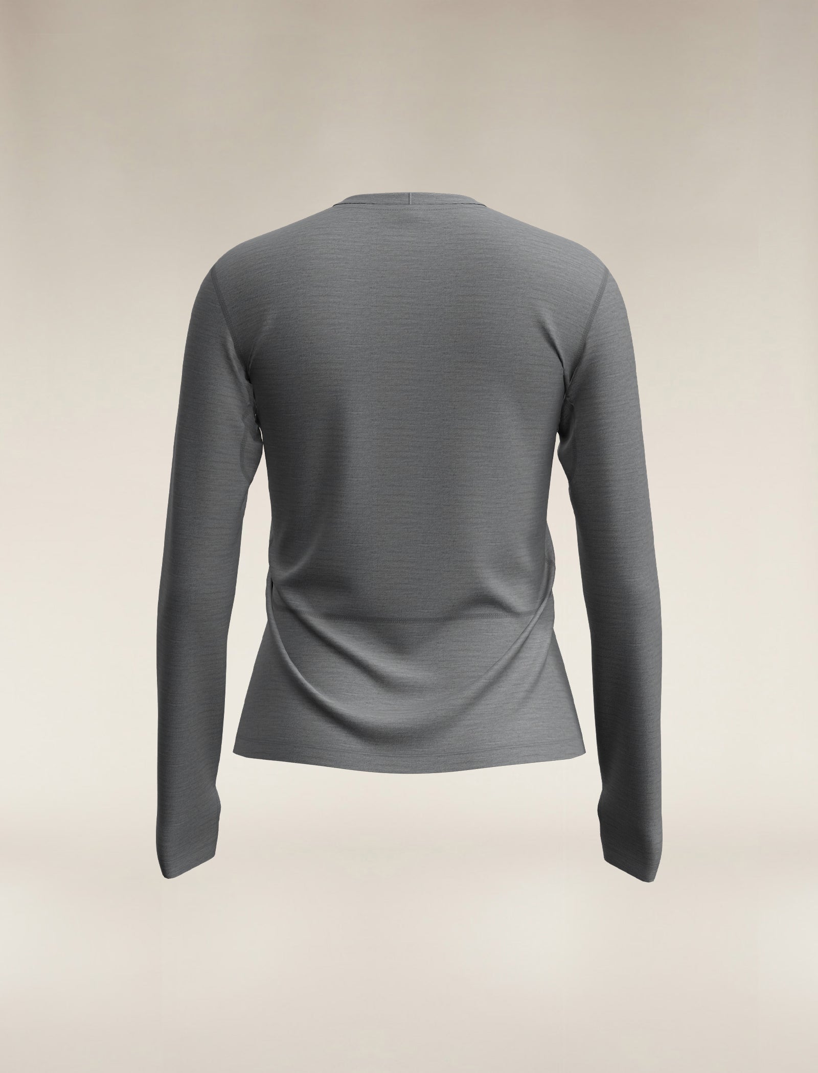 Icebreaker Womens 200 MerinoFine Ace LS Crewe Large Jet Hthr