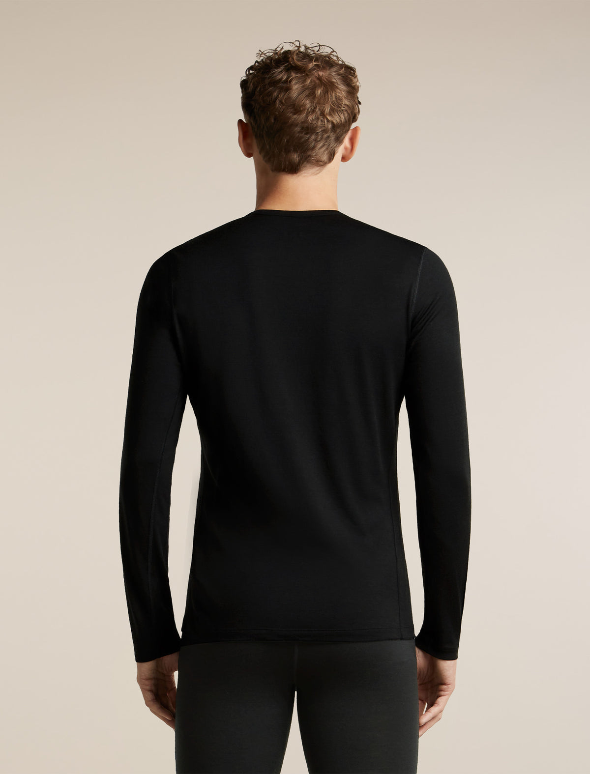 Icebreaker Mens Merino 200 Oasis LS Crewe Rising Light