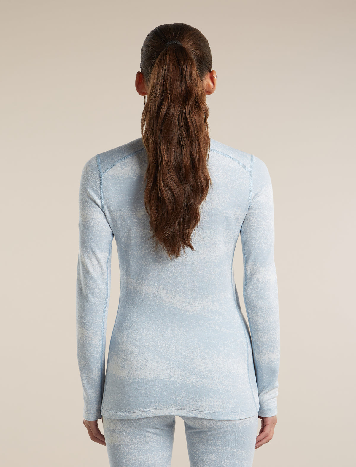Icebreaker Womens Merino 260 Oasis Vertex LS Half Zip Chillwave