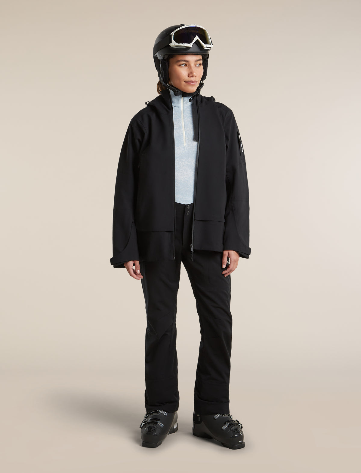Icebreaker Womens Merino 260 Oasis Vertex LS Half Zip Chillwave