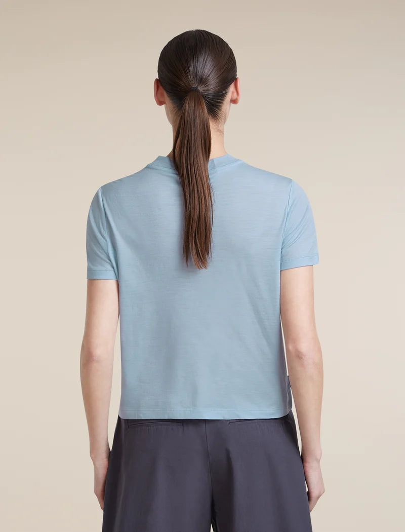 Icebreaker Womens Merino 150 Tech Lite SS Crop Tee Great Heights