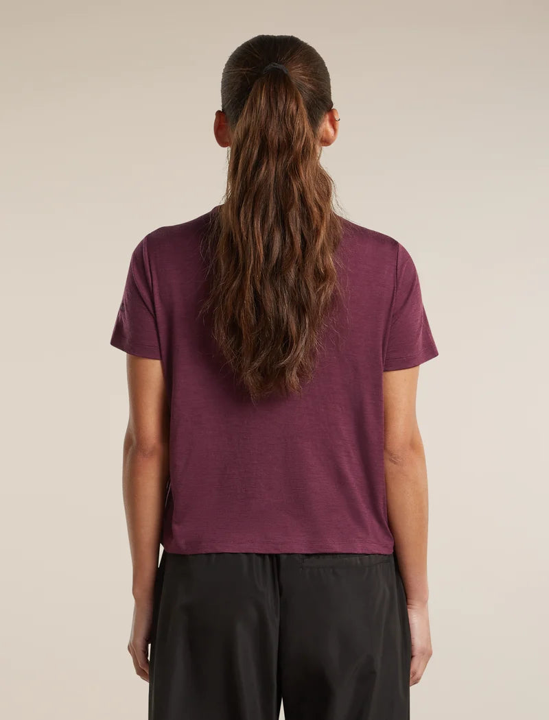 Icebreaker Womens Merino 150 Tech Lite SS Crop Tee Great Heights