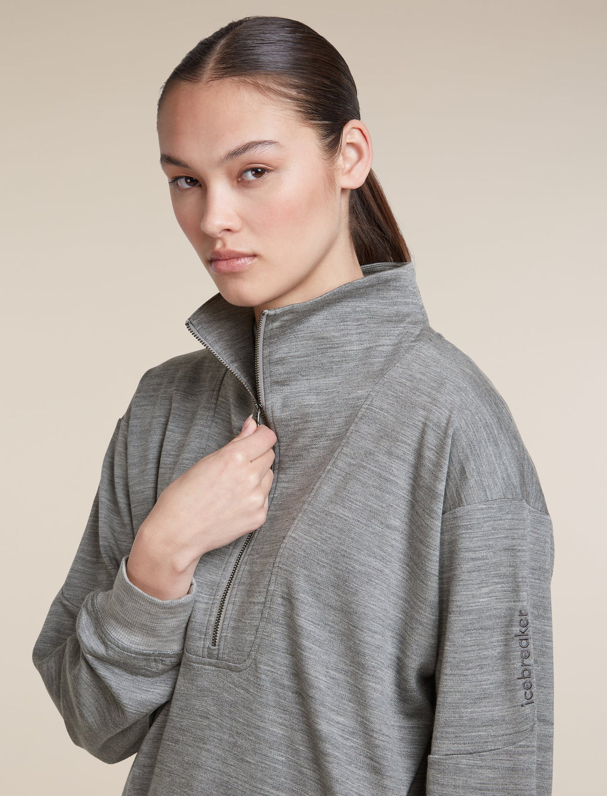 Icebreaker Womens Merino 150 Drift Relaxed LS Half Zip