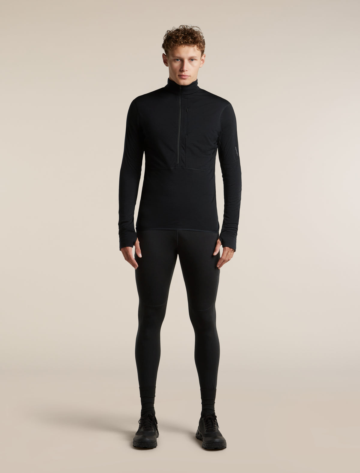 Icebreaker Mens Merino 200 Realfleece Descender LS Half