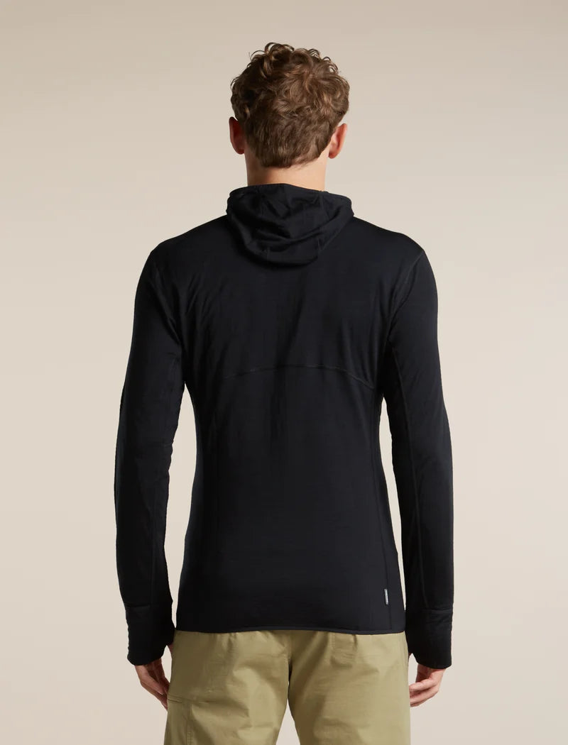 Icebreaker Mens Merino Blend 200 RealFleece Descender LS Zip Hoodie