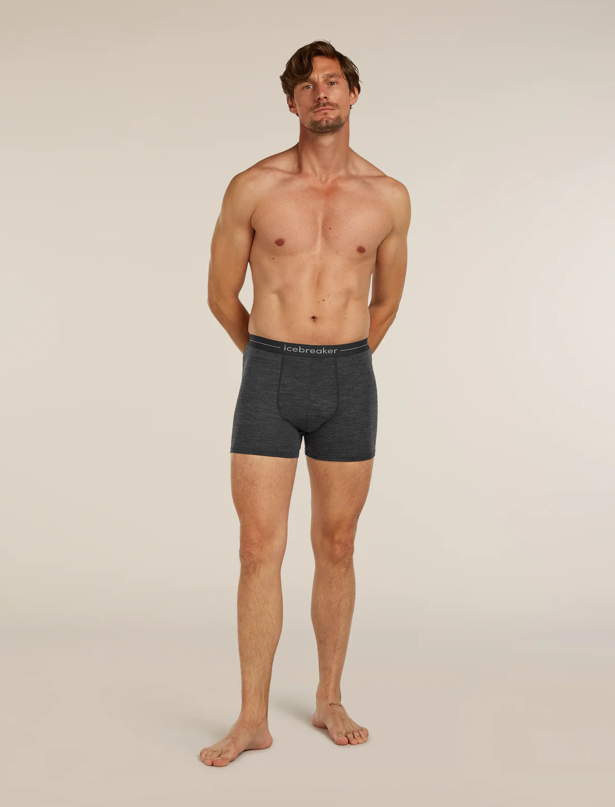 Icebreaker Mens Merino 150 Anatomica Boxers Jet Hthr