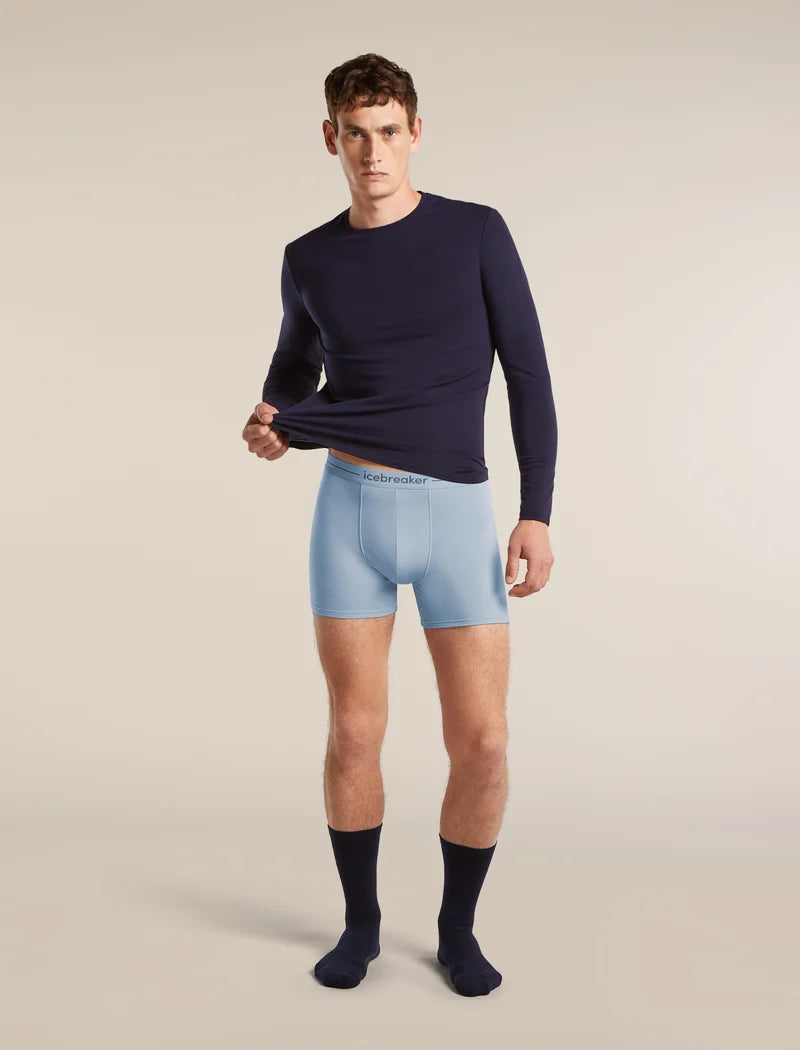 Icebreaker Mens Merino 150 Anatomica Boxers Zinc Blue