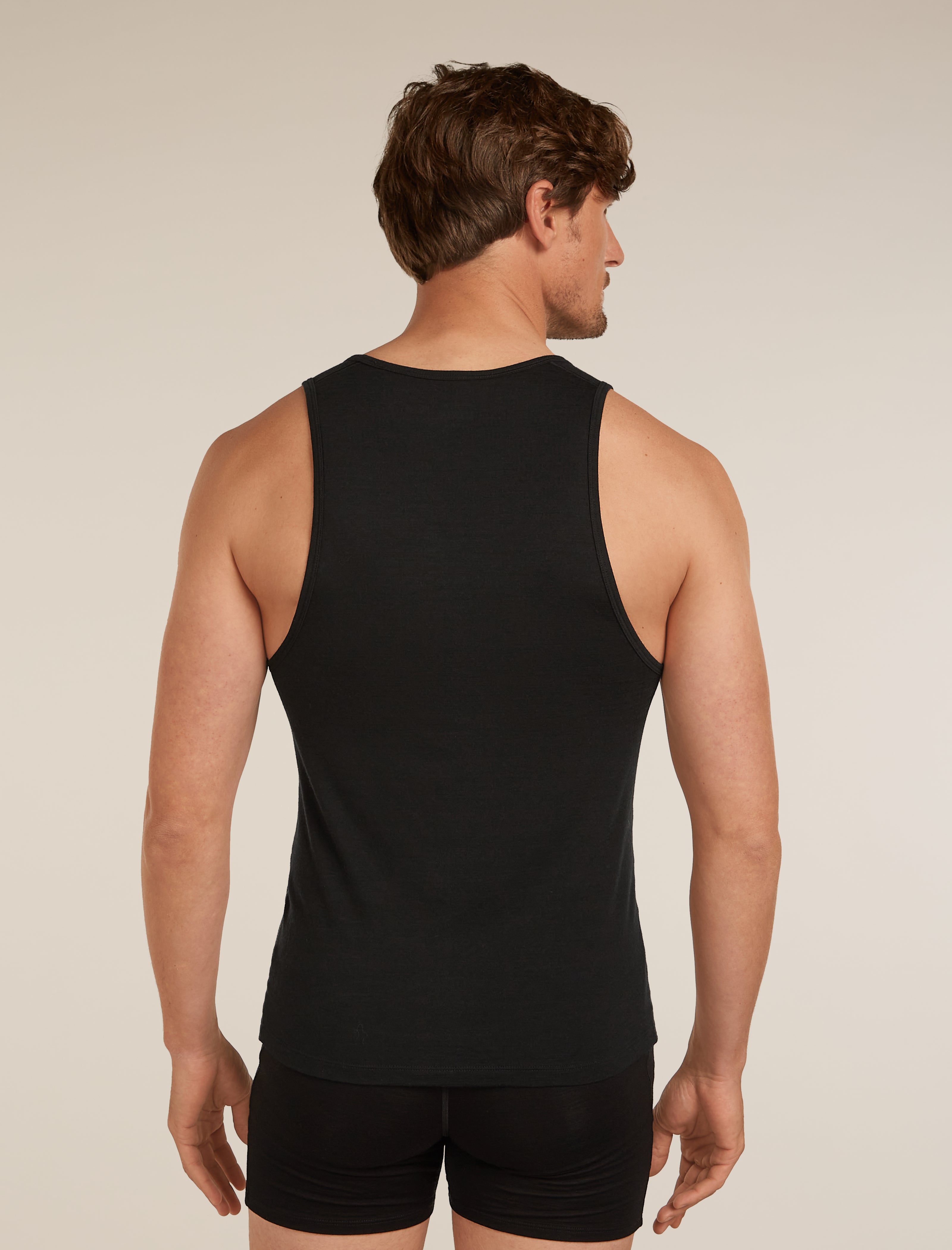 Icebreaker Mens Merino 150 Anatomica Tank 2XL Black