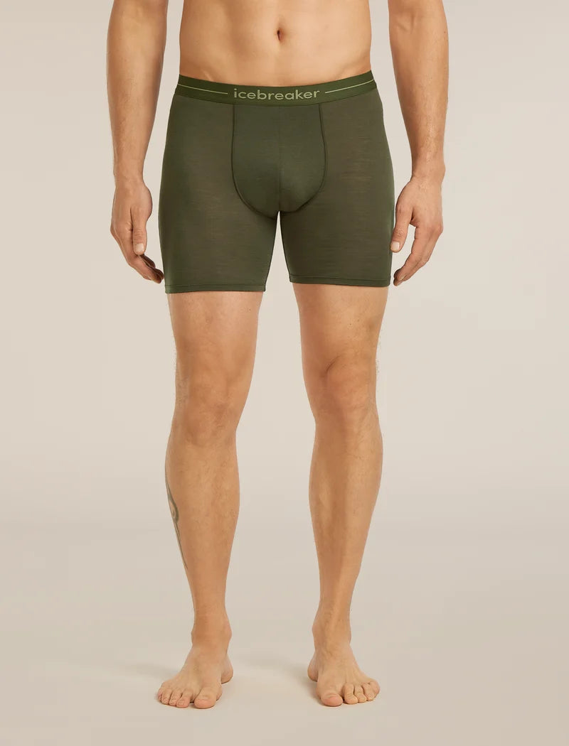 Icebreaker Mens Merino 150 Anatomica Long Boxers Dark Loden