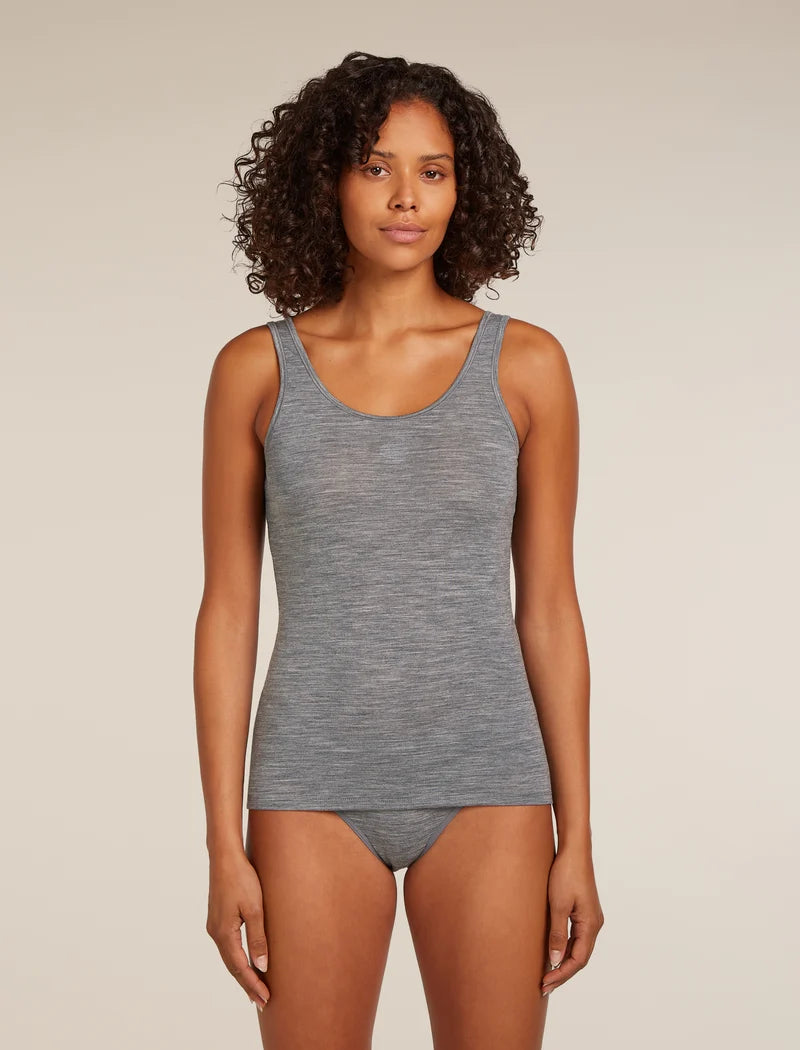 Icebreaker Womens Merino 150 Siren Tank Gritstone Heather