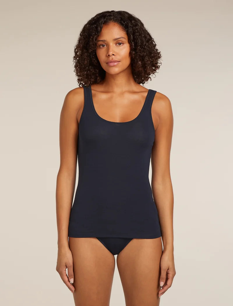 Icebreaker Womens Merino 150 Siren Tank Midnight Navy