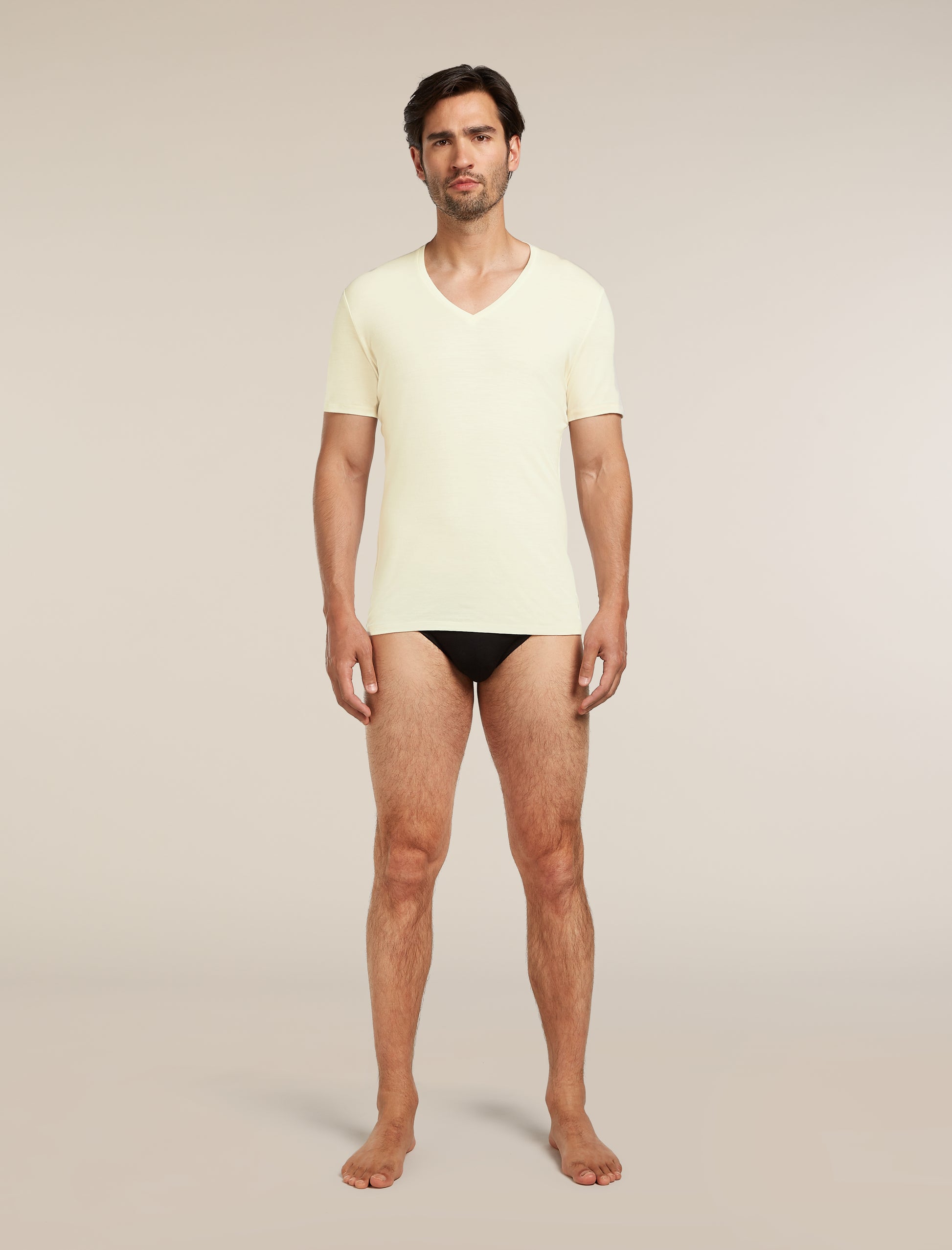 Icebreaker Mens Merino 150 Anatomica SS V 2XL UNDYED