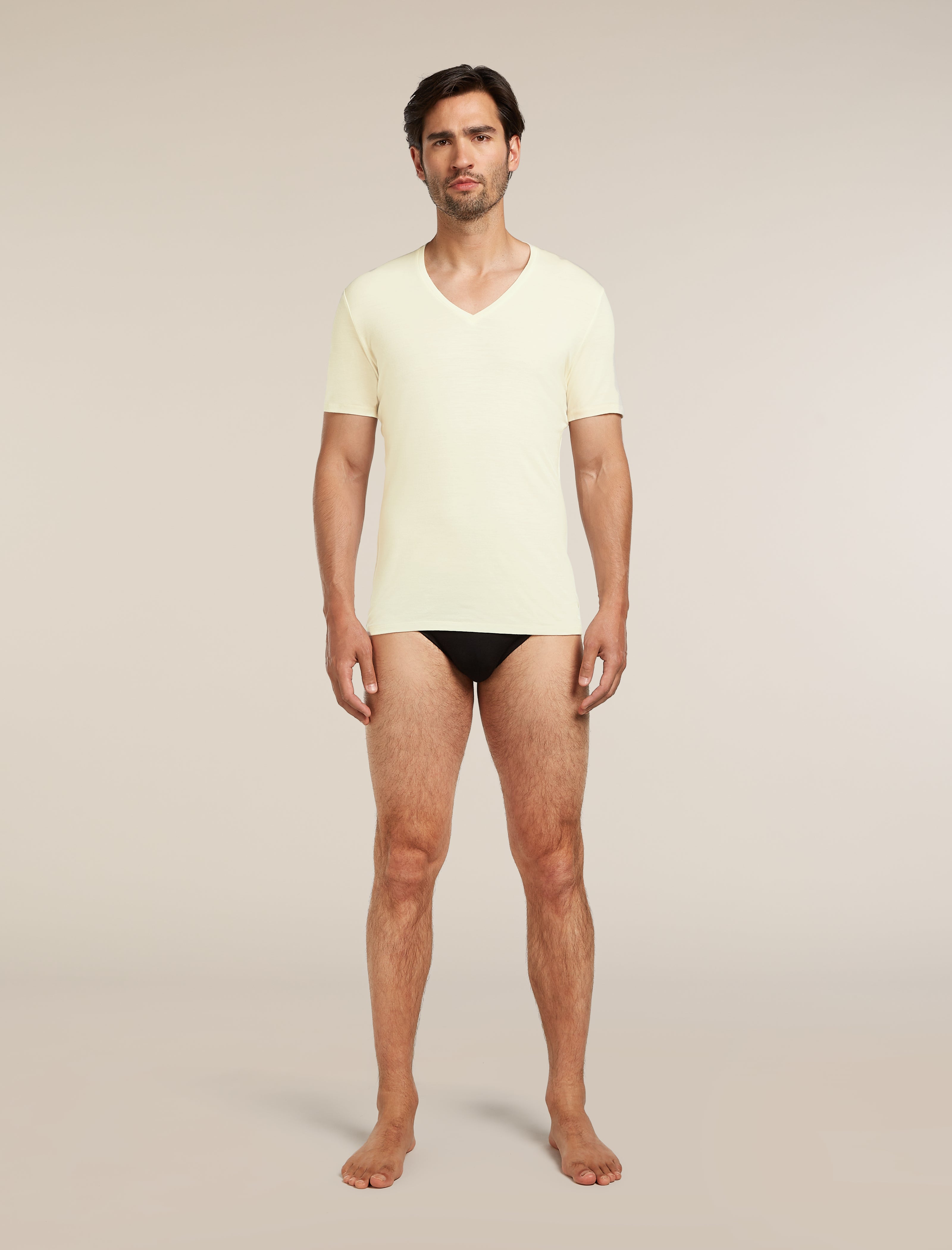 Icebreaker Mens Merino 150 Anatomica SS V 2XL UNDYED