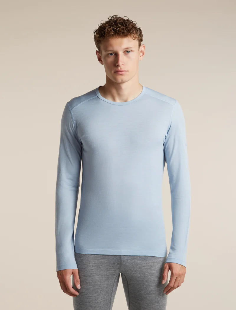Icebreaker Mens Merino 200 Oasis LS Crewe Zinc Blue