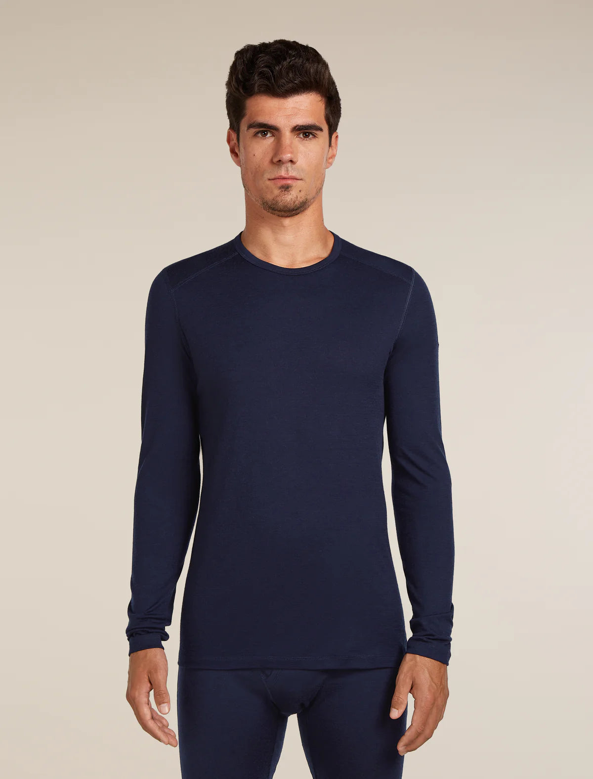 Icebreaker Mens Merino 200 Oasis LS Crewe Midnight Navy