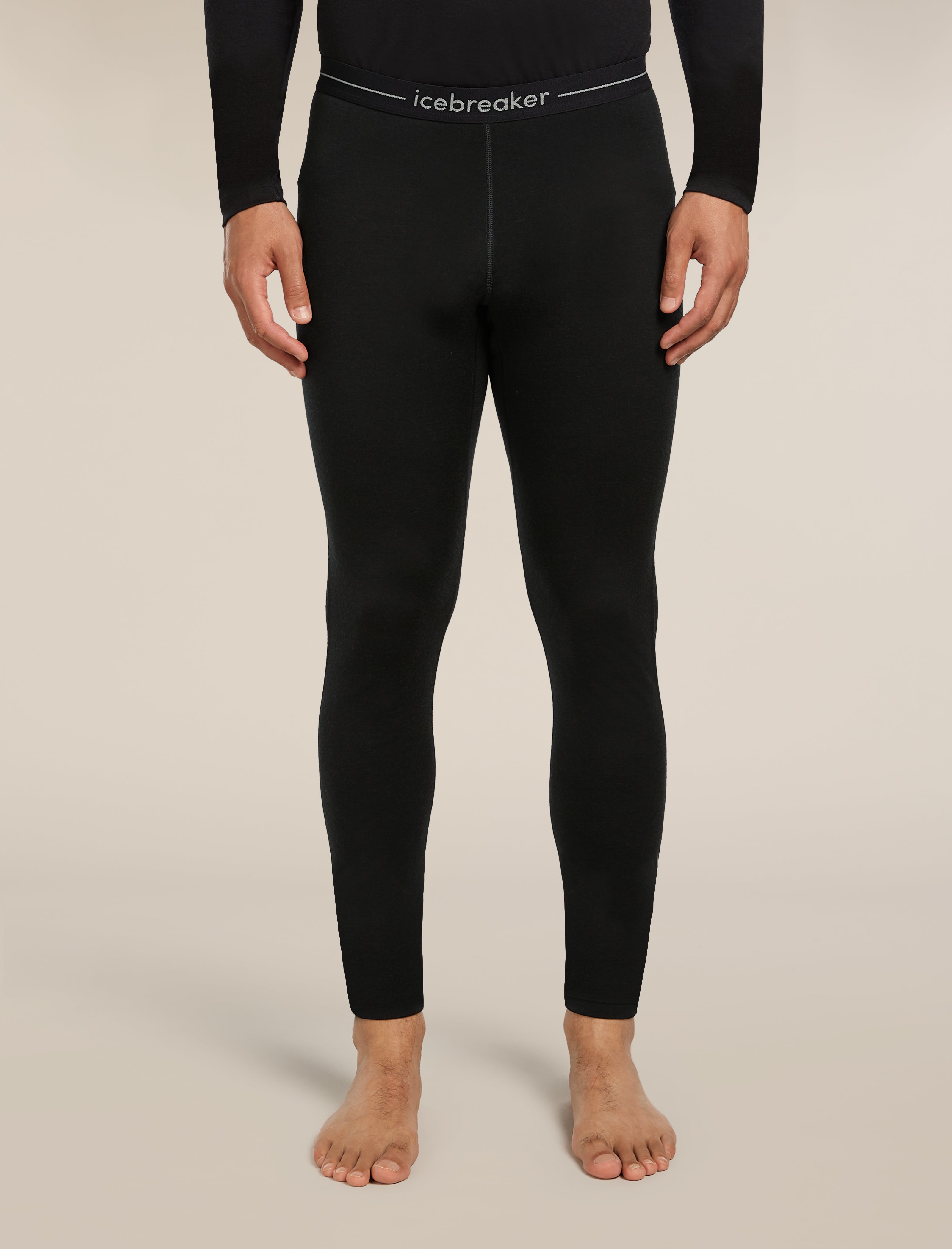 Icebreaker Mens Merino 200 Oasis Leggings Black