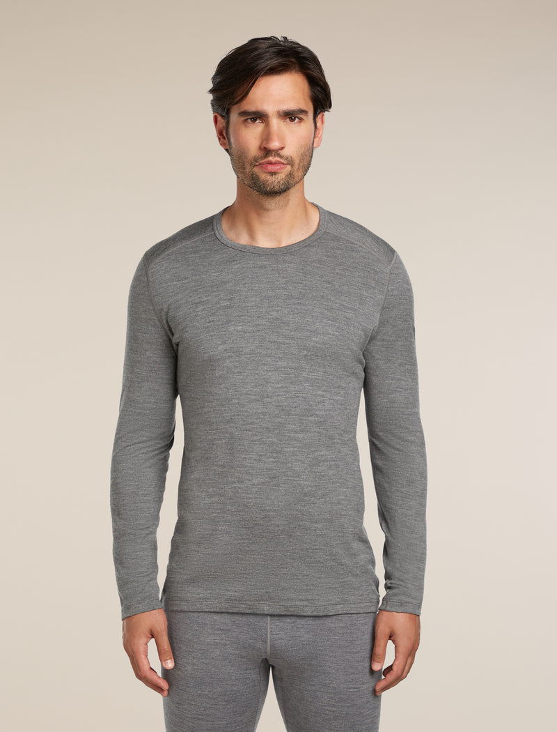 Icebreaker Mens Merino 260 Oasis LS Crewe Gritstone Heather