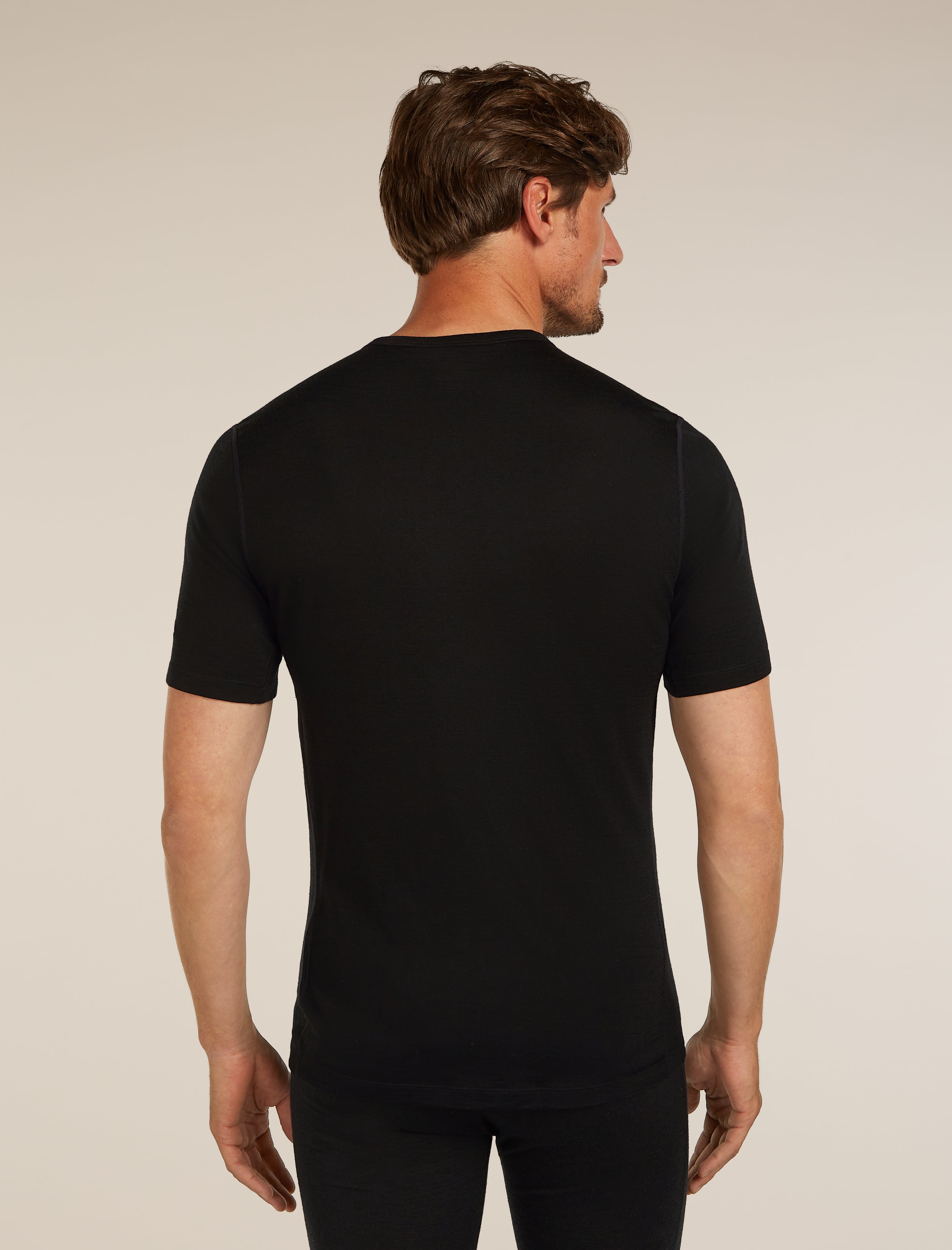 Icebreaker Mens Merino 200 Oasis SS Crewe 2XL Black