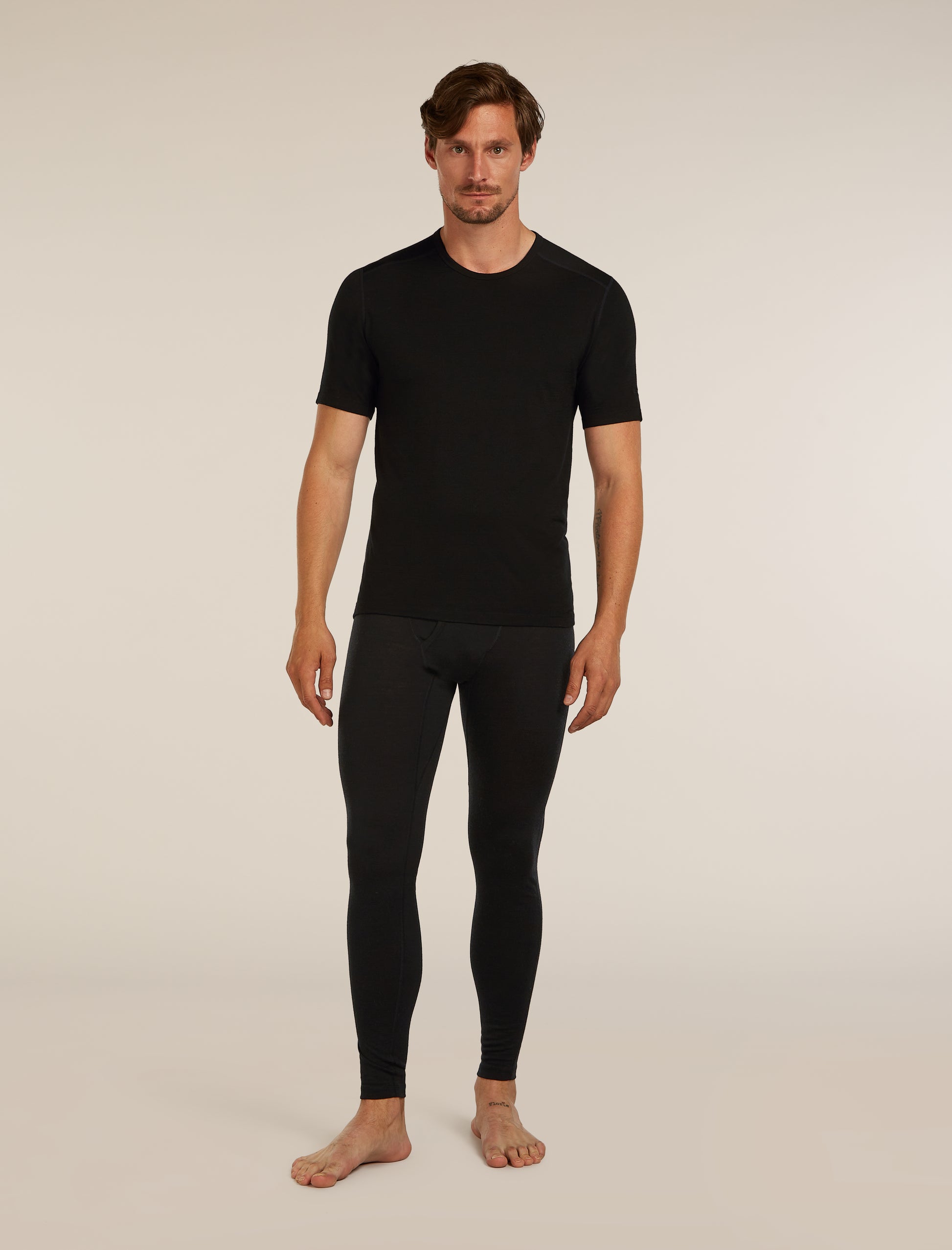 Icebreaker Mens Merino 200 Oasis SS Crewe Large Black