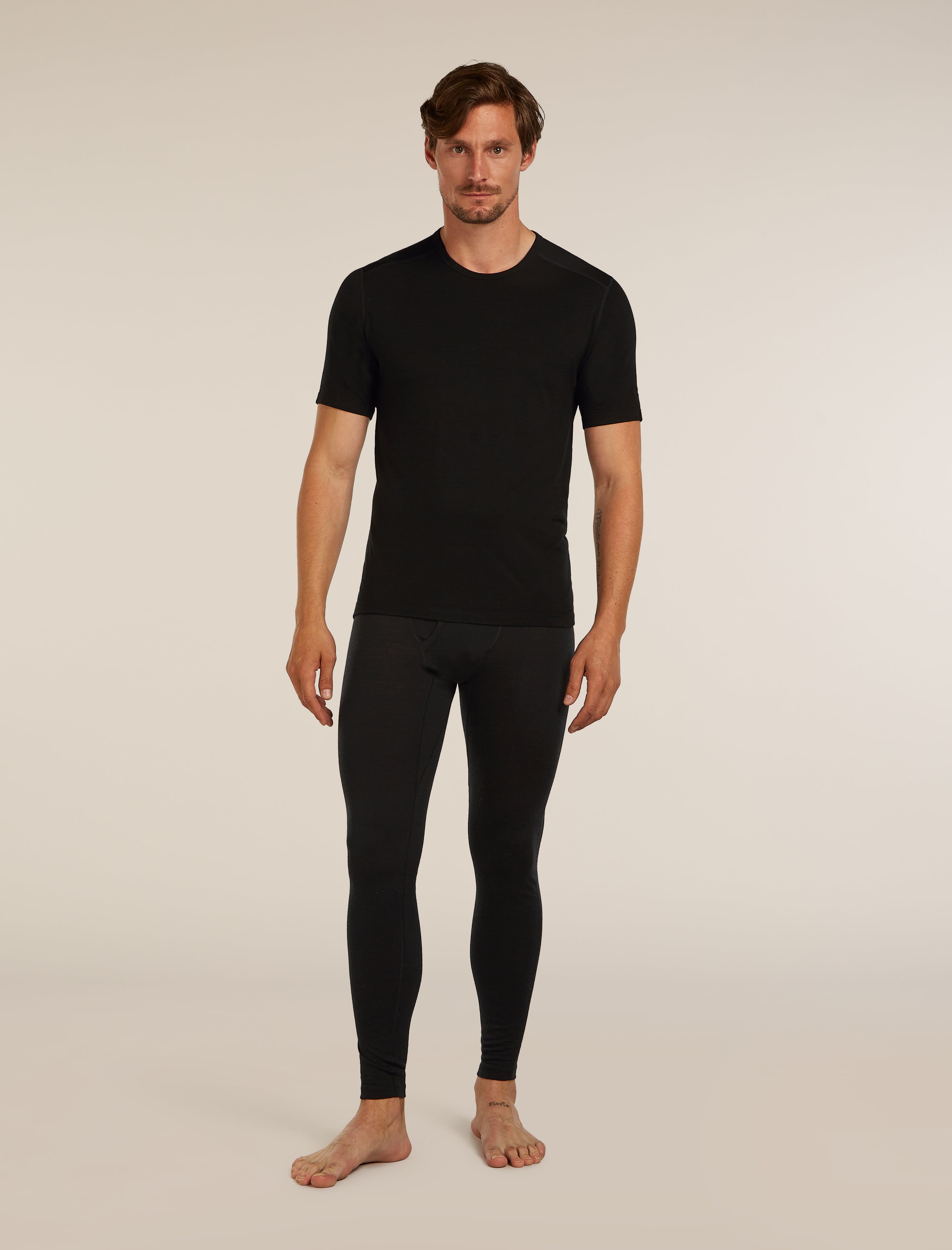 Icebreaker Mens Merino 200 Oasis SS Crewe Large Black