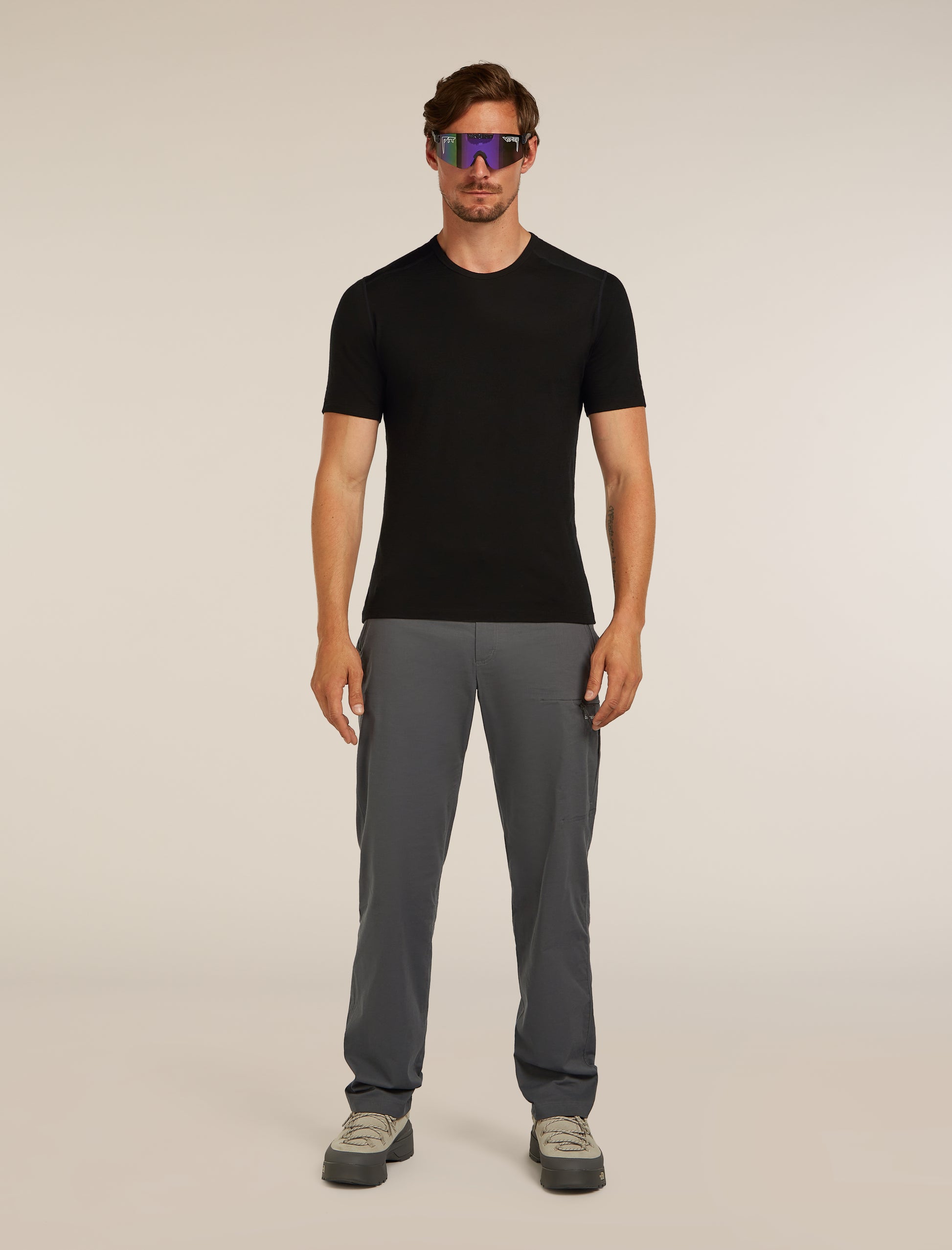 Icebreaker Mens Merino 200 Oasis SS Crewe Medium Black