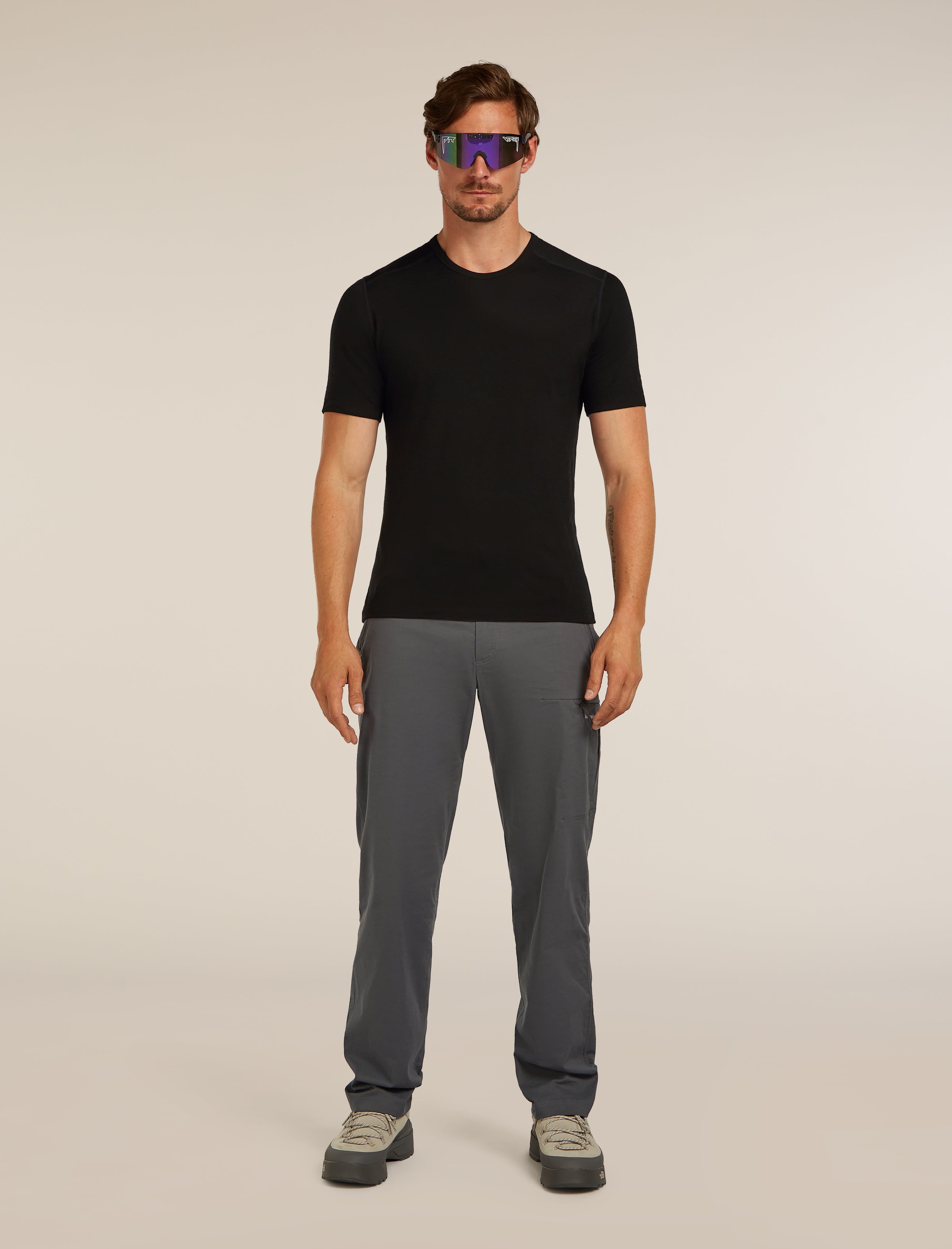 Icebreaker Mens Merino 200 Oasis SS Crewe Medium Black