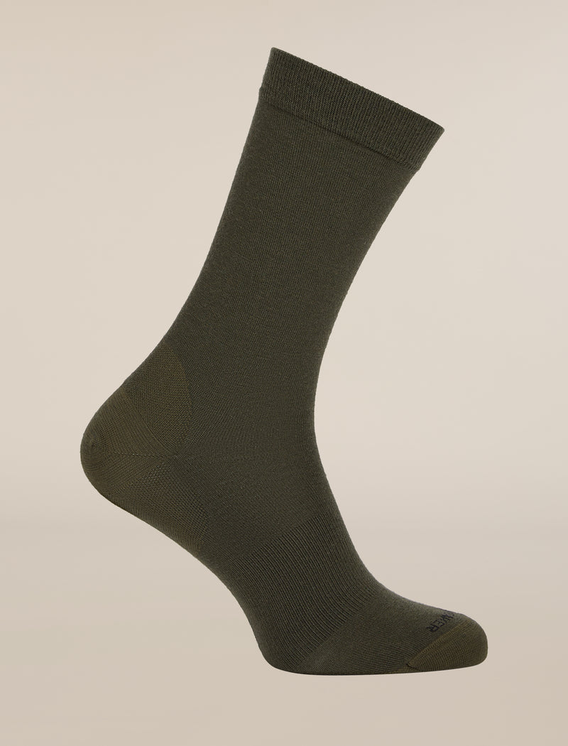 Icebreaker Mens Merino Lifestyle Fine Gauge Crew Dark Loden