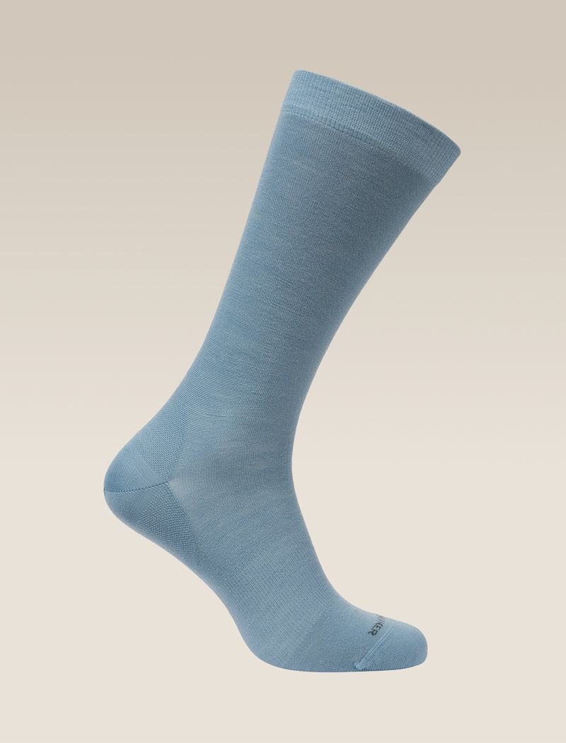 Icebreaker Mens Merino Lifestyle Fine Gauge Crew Flint Blue