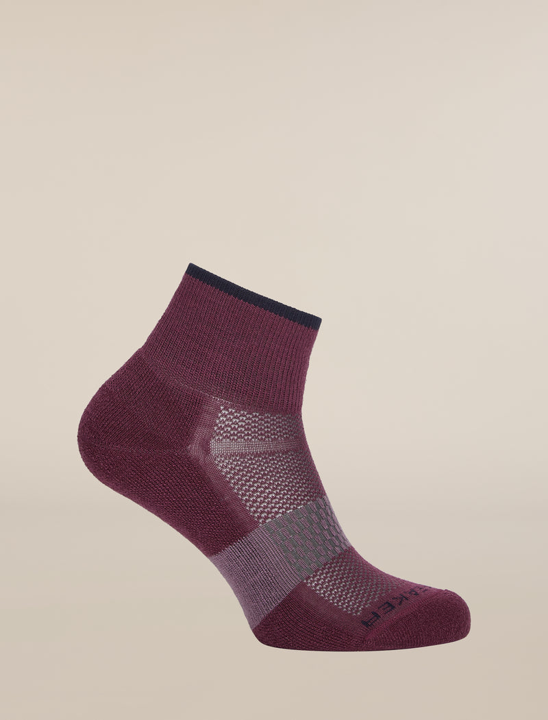 Icebreaker Womens Merino Multisport Light Mini Dark Berry Midnight Navy Grey Plum