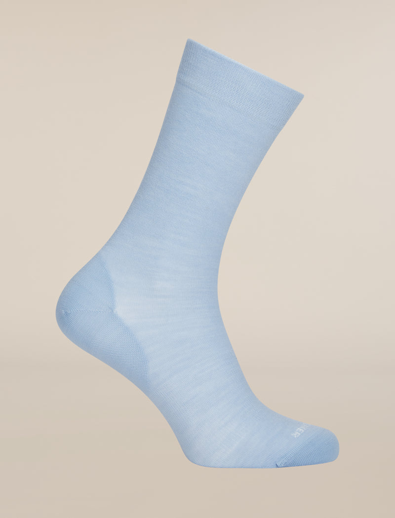 Icebreaker Womens Merino Lifestyle Fine Gauge Crew Zinc Blue