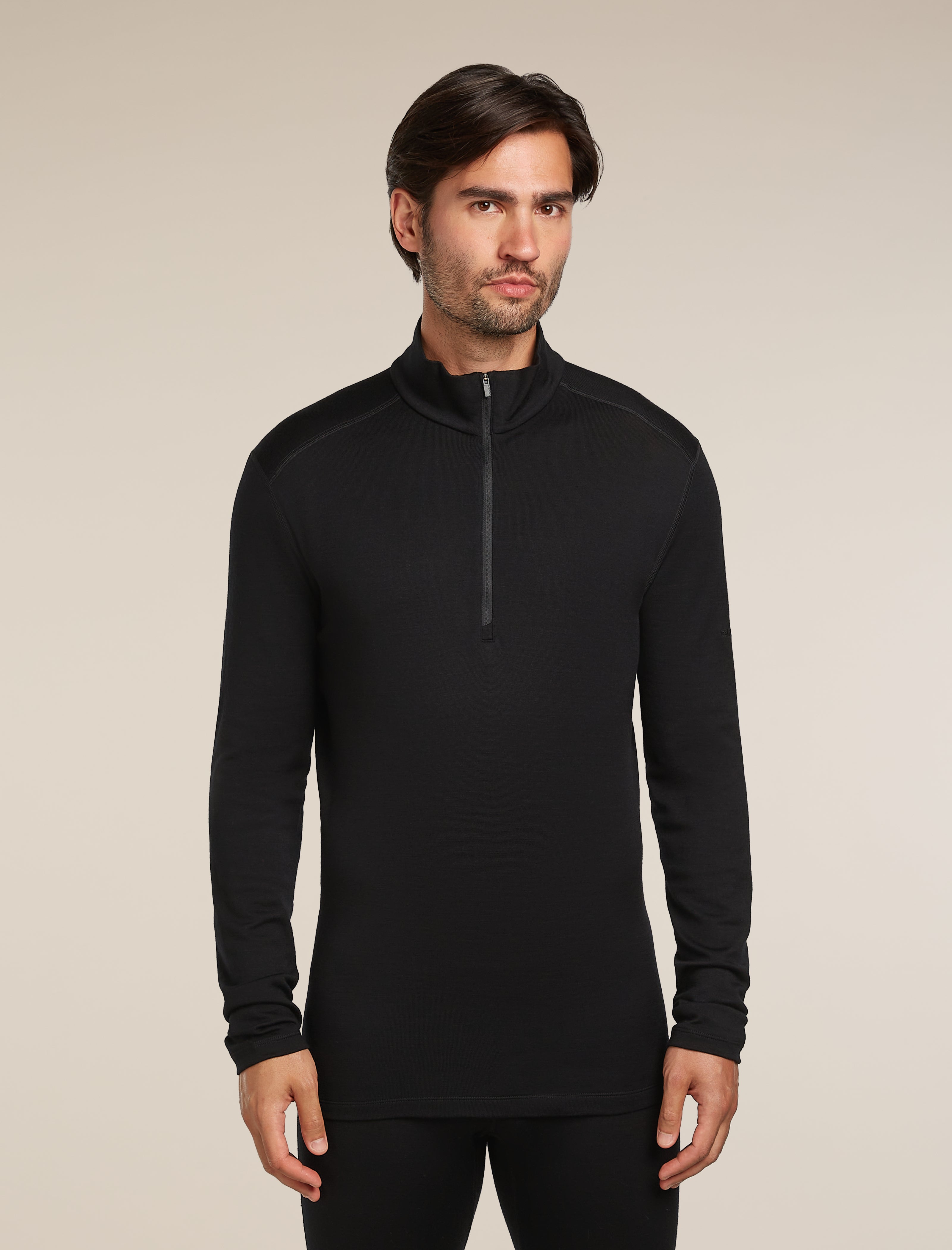 Icebreaker Mens Merino 260 Tech LS Half Zip Black