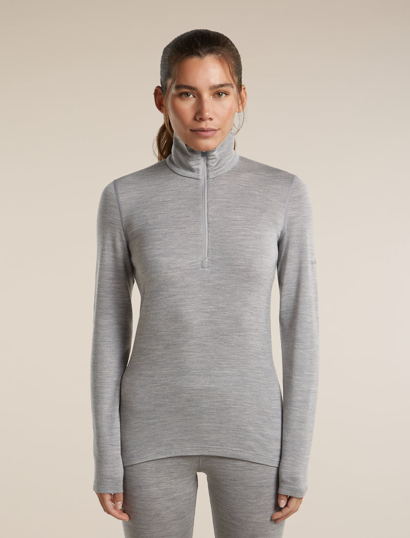 Icebreaker Womens Merino 260 Oasis LS Half Zip Metro Heather
