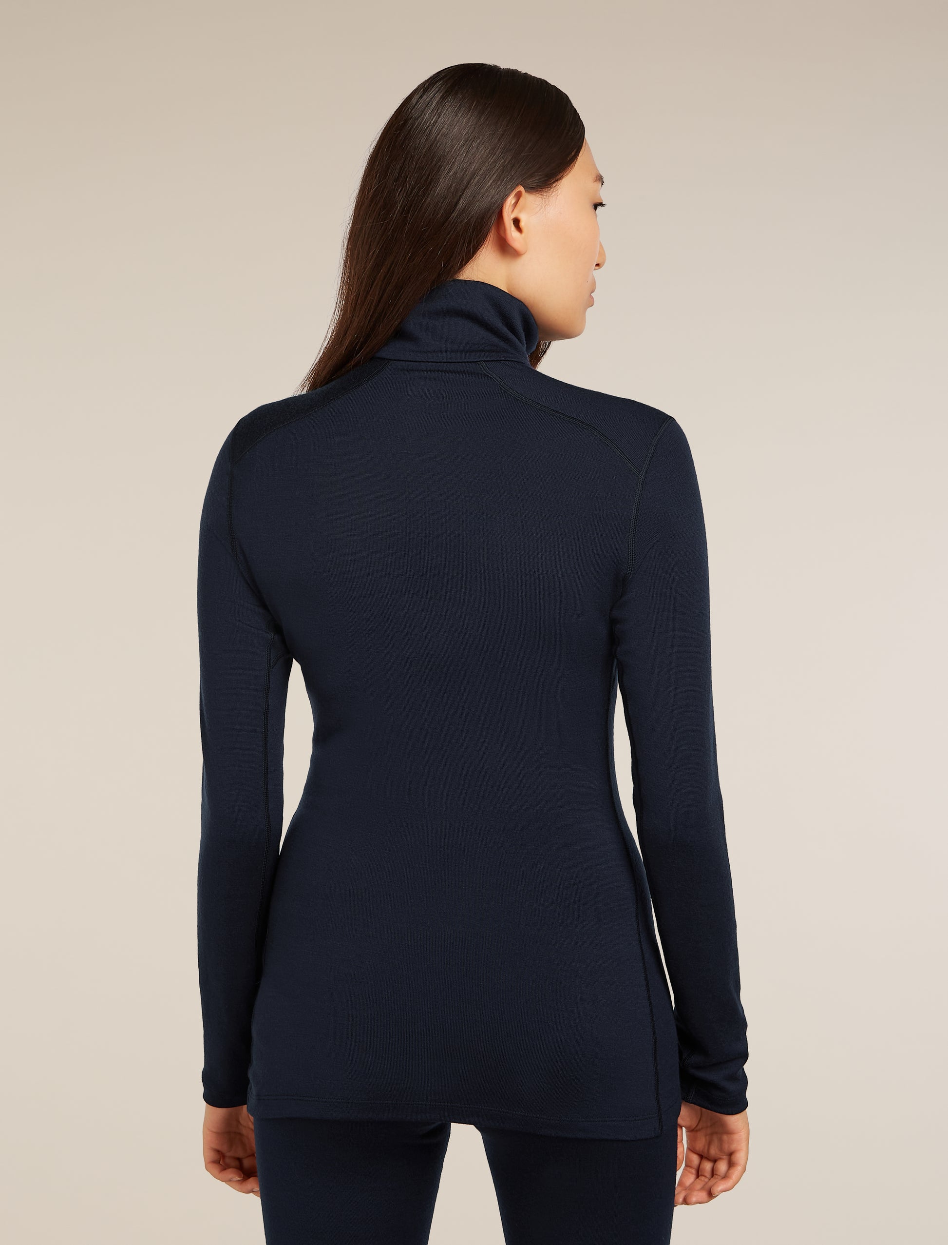Icebreaker Womens Merino 260 Tech LS Half Zip Large Midnight Navy