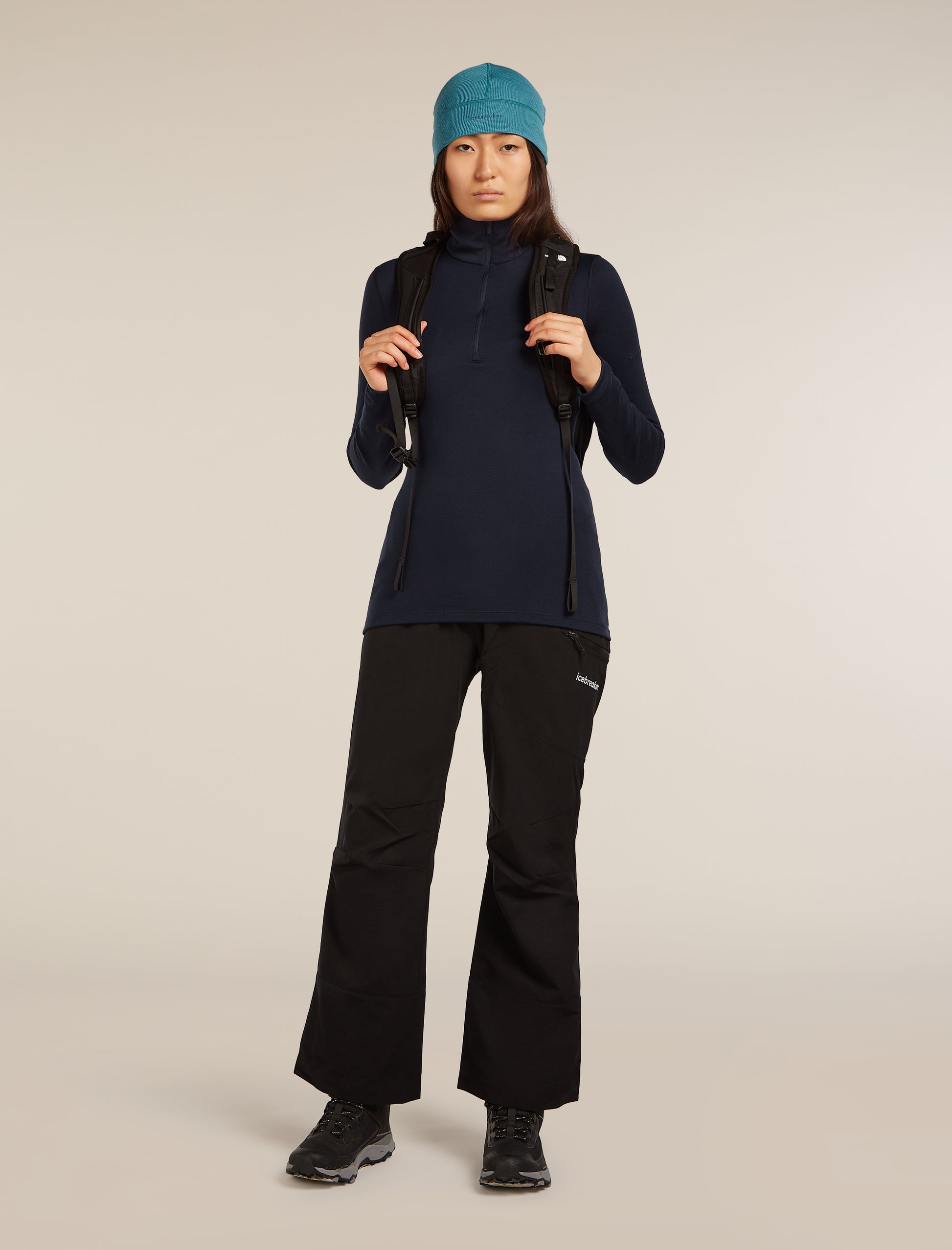 Icebreaker Womens Merino 260 Tech LS Half Zip Medium Black