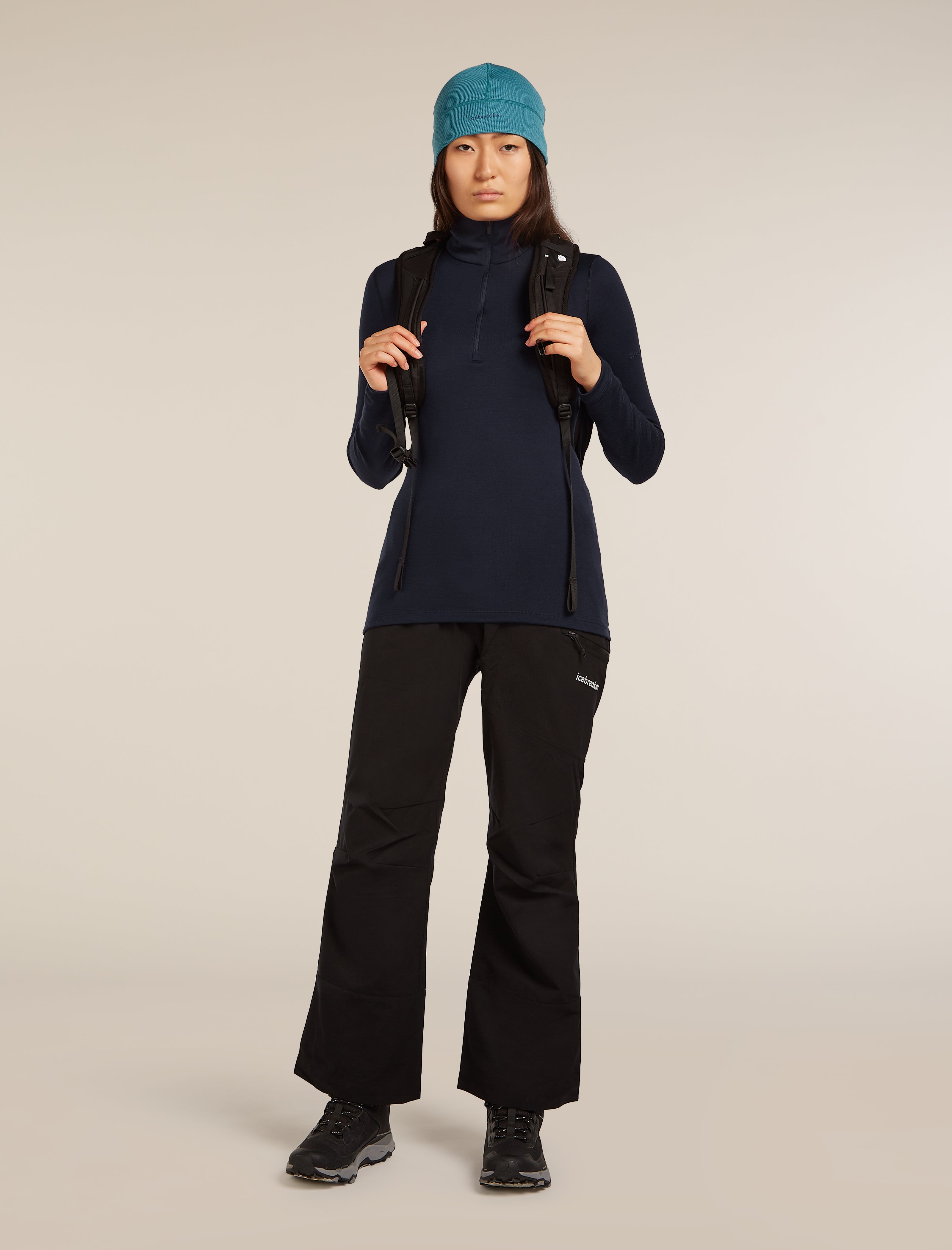 Icebreaker Womens Merino 260 Tech LS Half Zip Medium Black