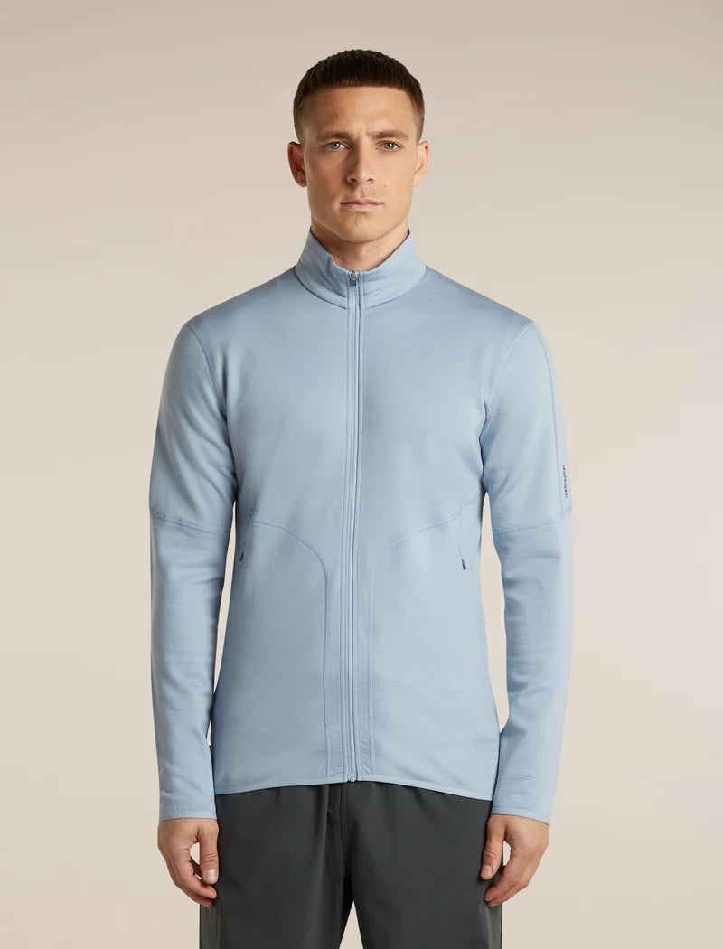 Icebreaker Mens Merino 560 RealFleece Elemental LS Zip Zinc Blue