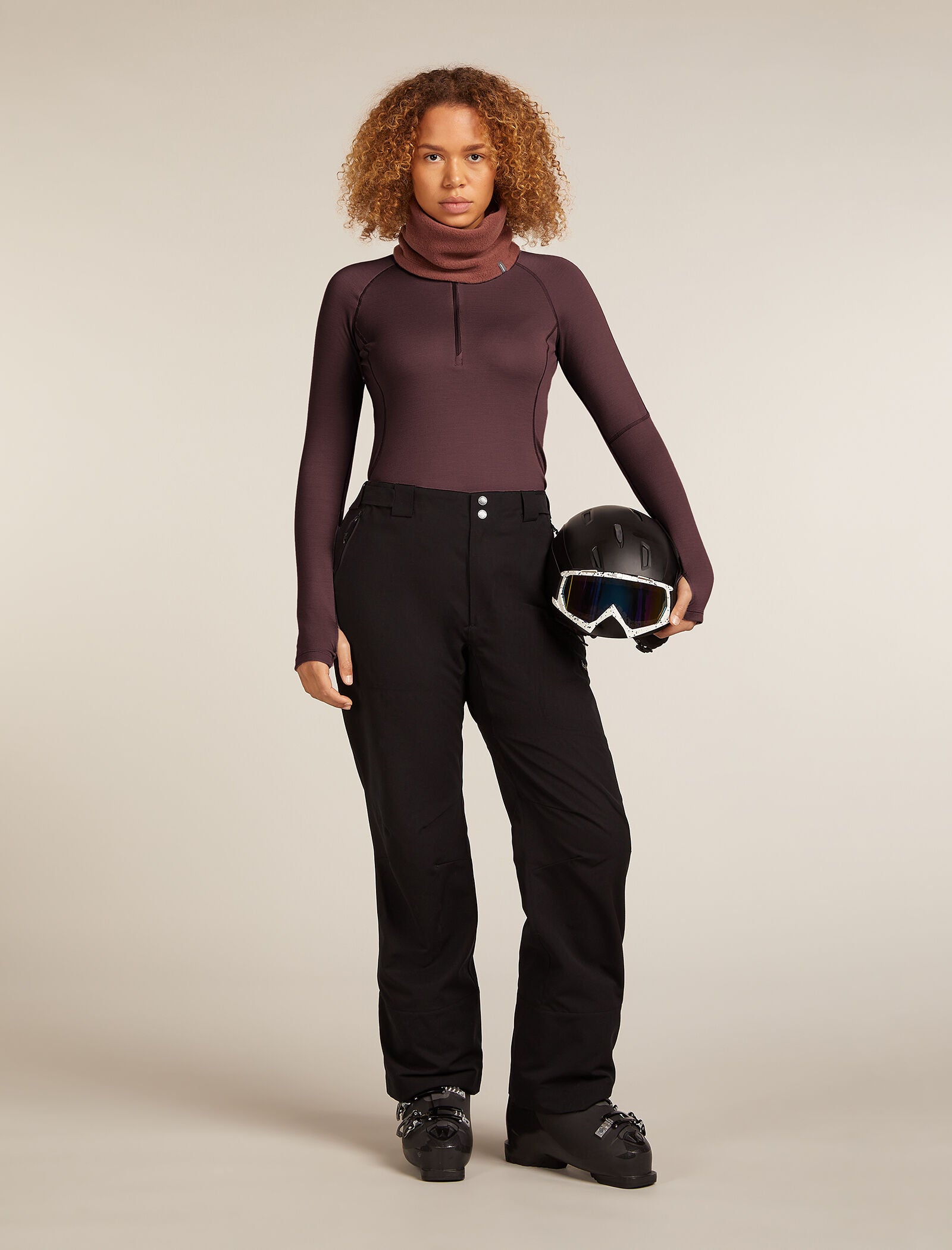 Icebreaker Womens 300 MerinoFine Polar Long Sleeve Half Zip