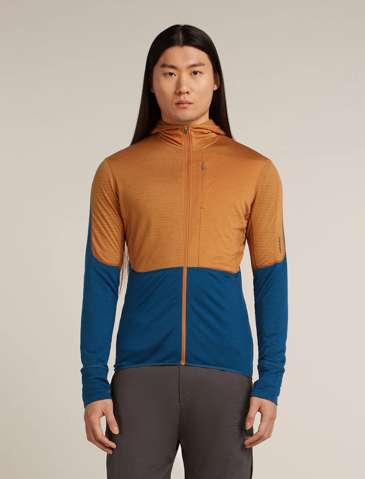 Icebreaker Mens Merino Blend 200 RealFleece Descender LS Zip Hoodie