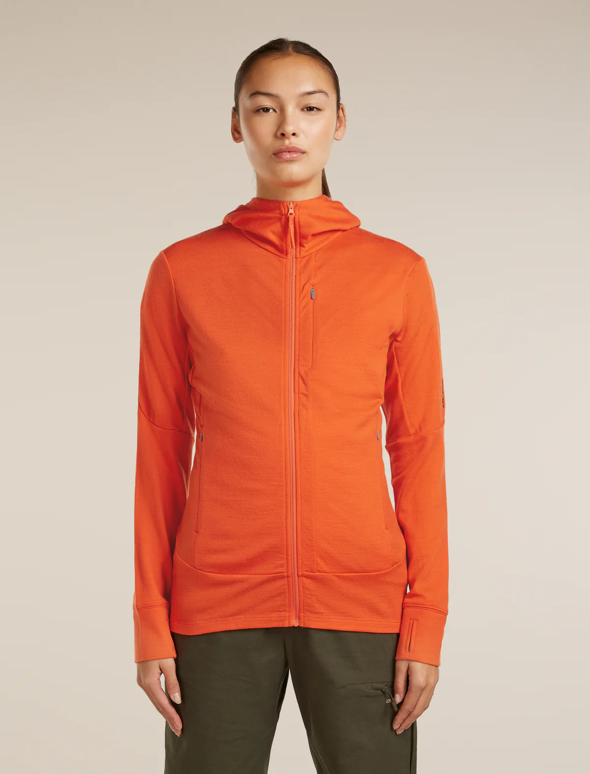 Icebreaker Womens Merino 260 Quantum LS Zip Hoodie Fervid