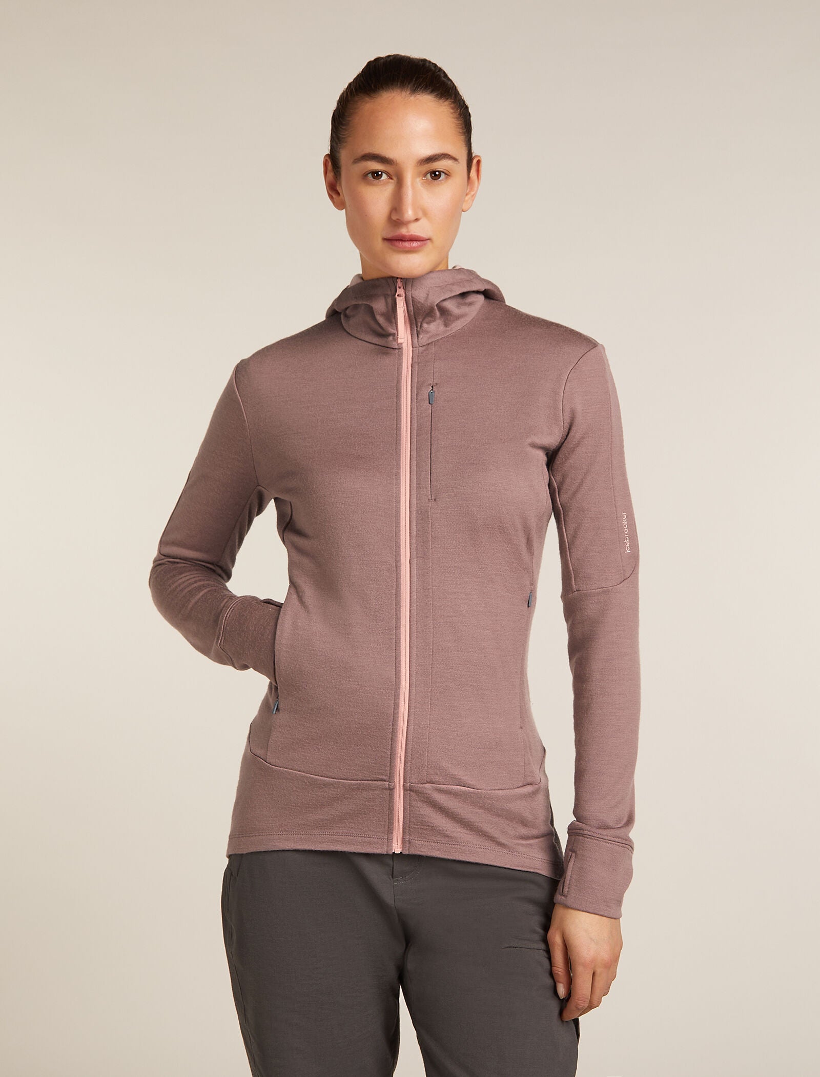 Icebreaker Womens 260 Quantum Long Sleeve Zip Hoodie