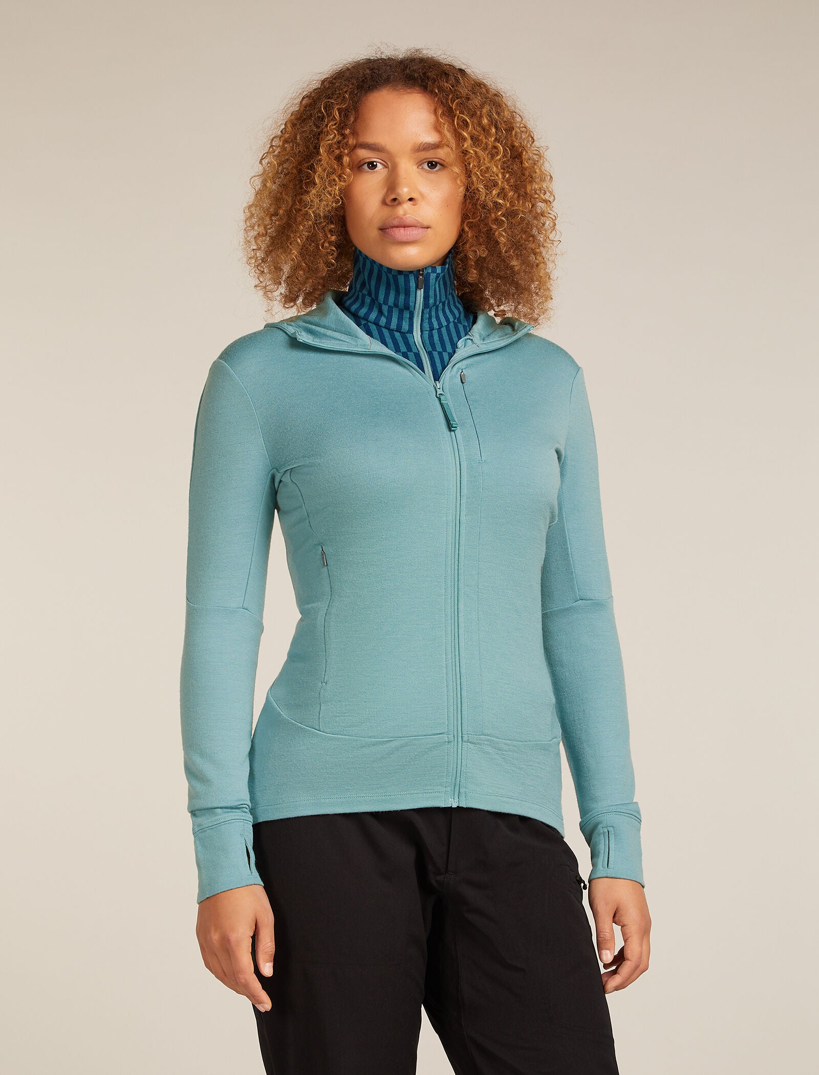 Icebreaker Womens 260 Quantum Long Sleeve Zip Hoodie
