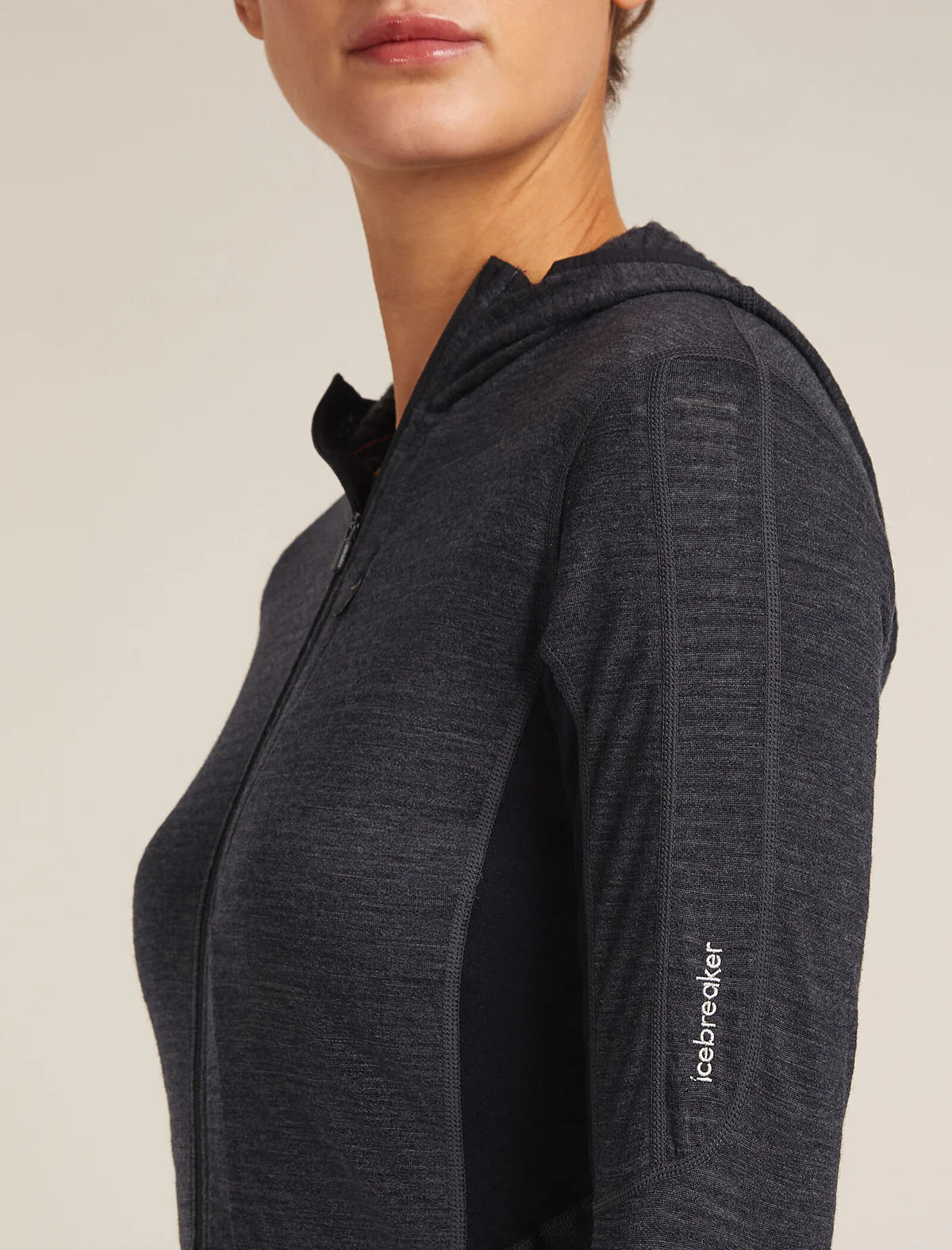 Icebreaker Womens Merino Blend 200 RealFleece Descender LS Zip Hoodie
