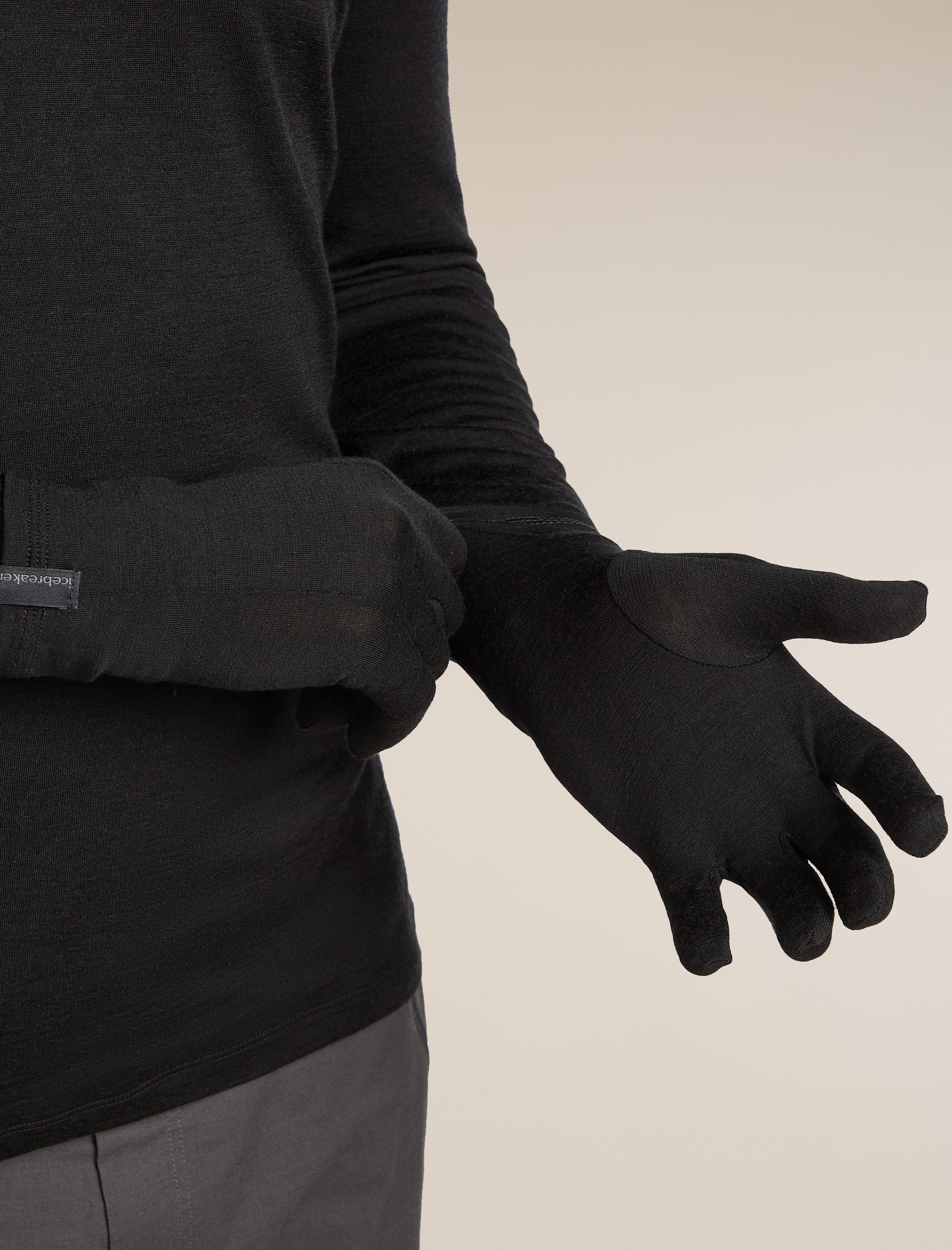 Icebreaker Merino 200 Oasis Glove Liners Large Black
