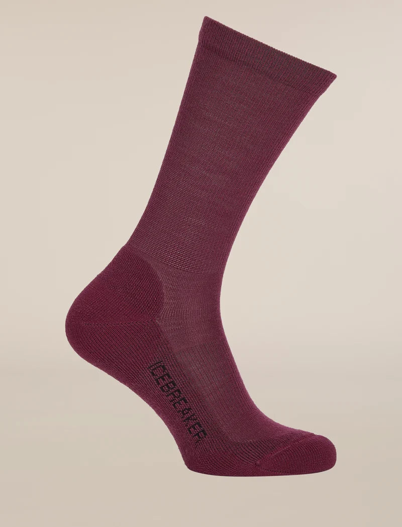 Icebreaker Womens Merino Lifestyle Light Crew Dark Berry